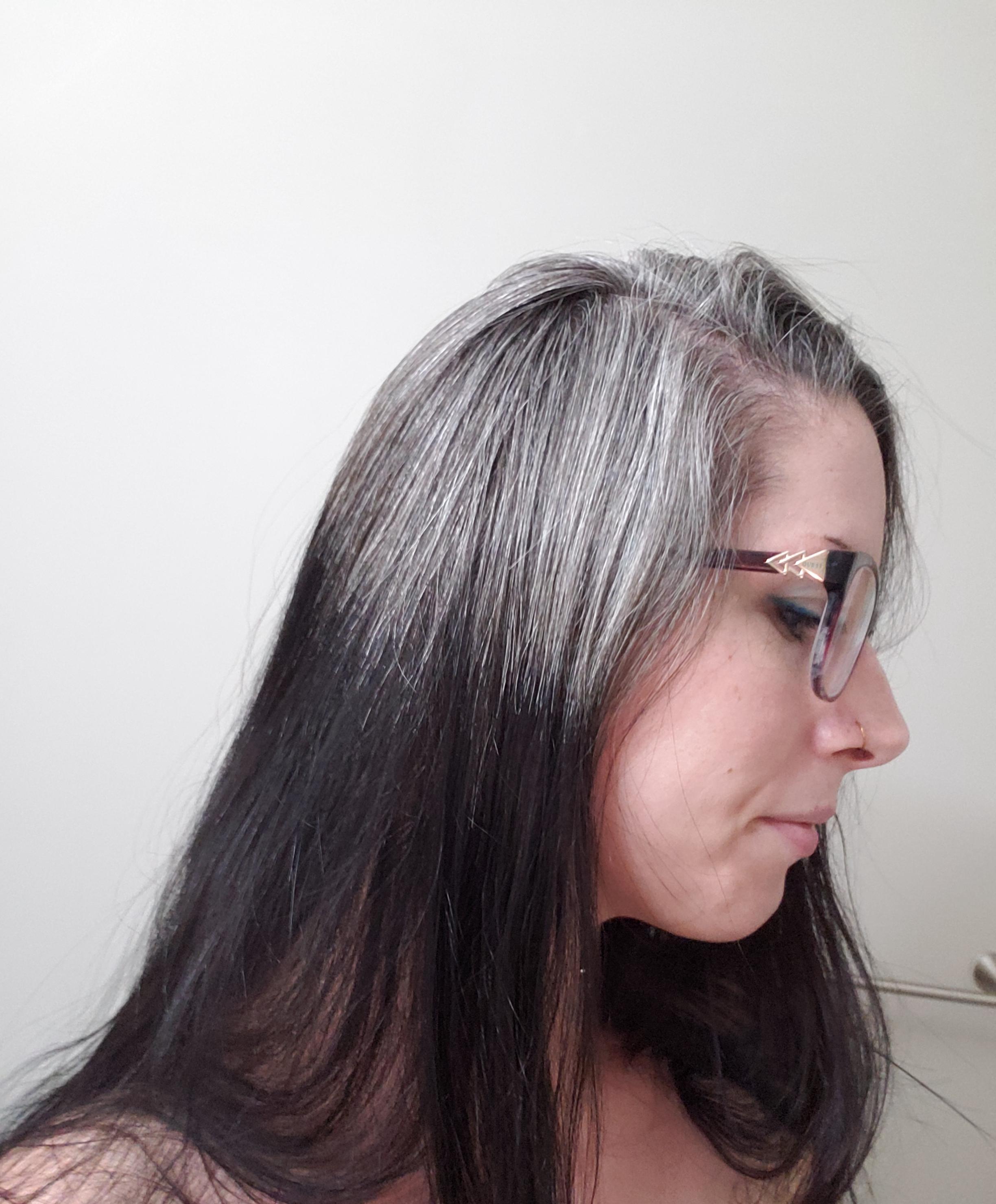 Any on how to let my grey grow out without the harsh