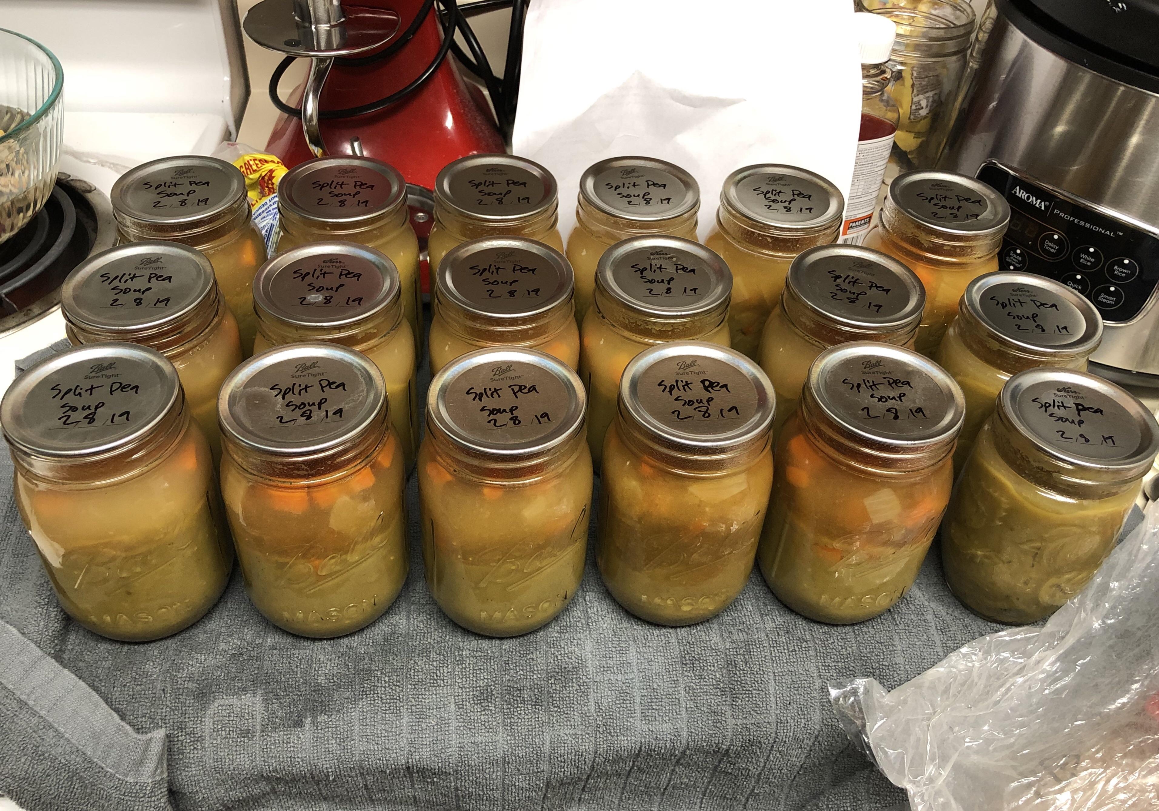 Split Pea Soup 16 pints and 2 12oz Canning