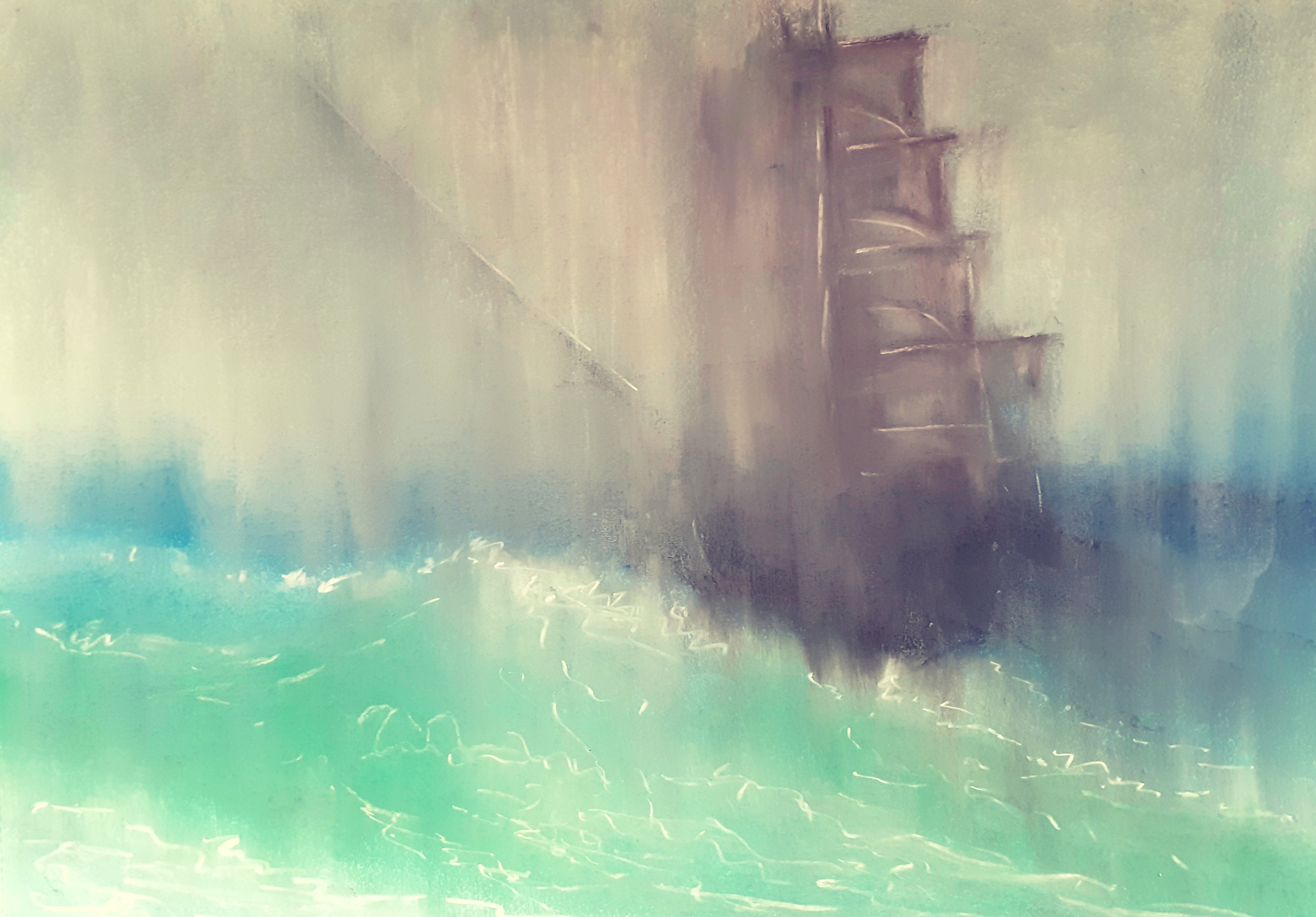 Ghost from the past, by me, pastels, 2022. pirates