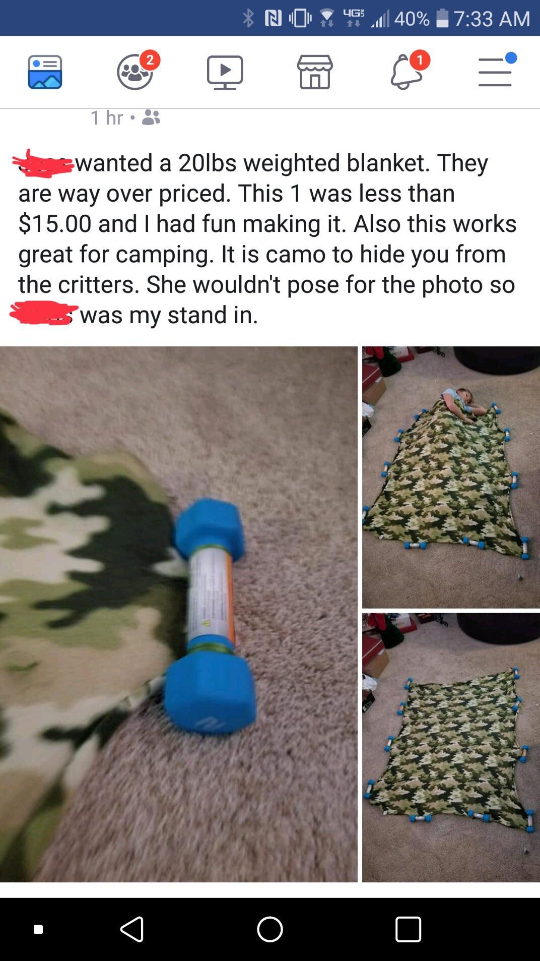 I guess it’s technically a weighted blanket r/facepalm