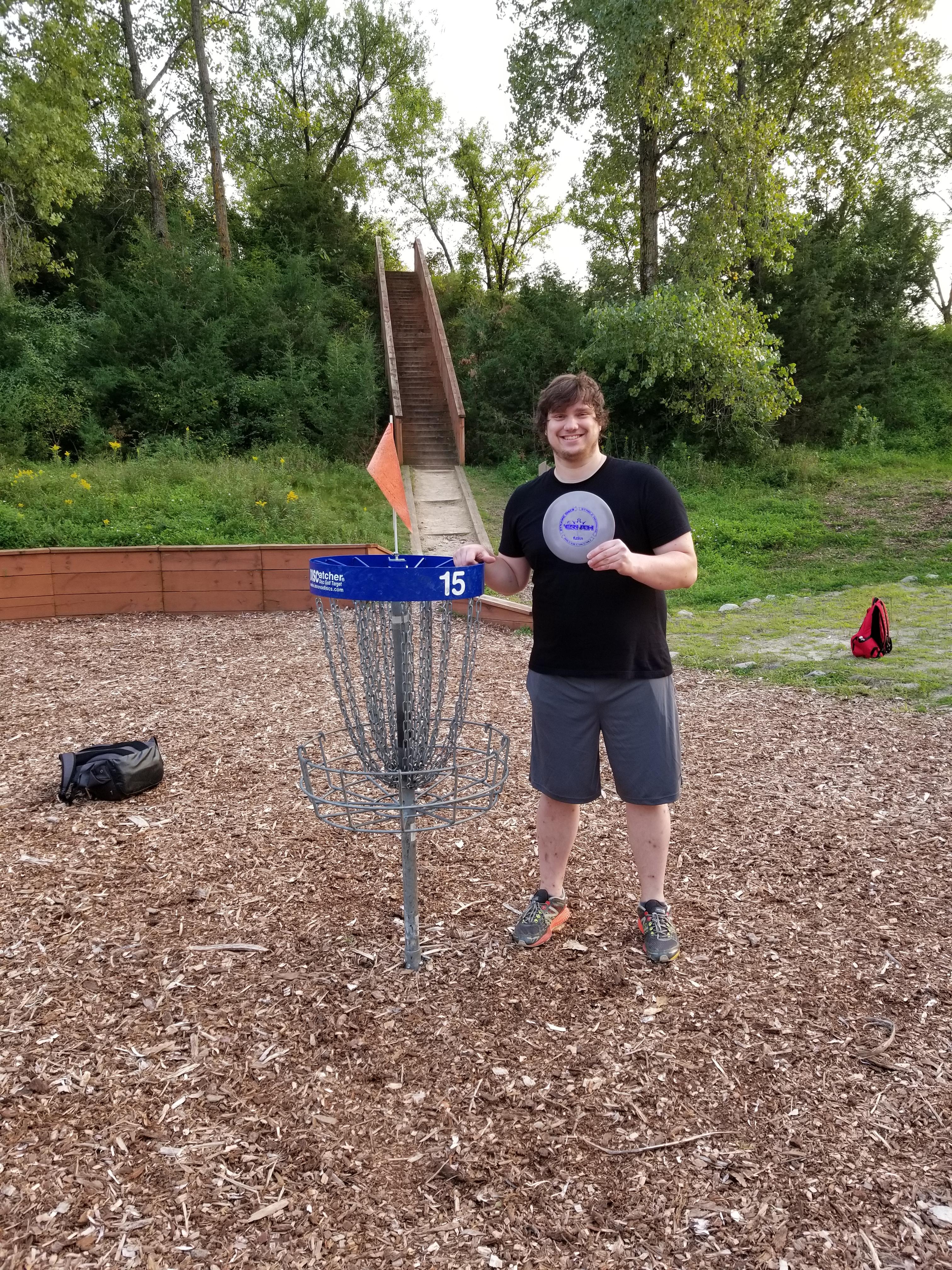 Hit my first ace today after a year of playing! Bryant Lake Park hole