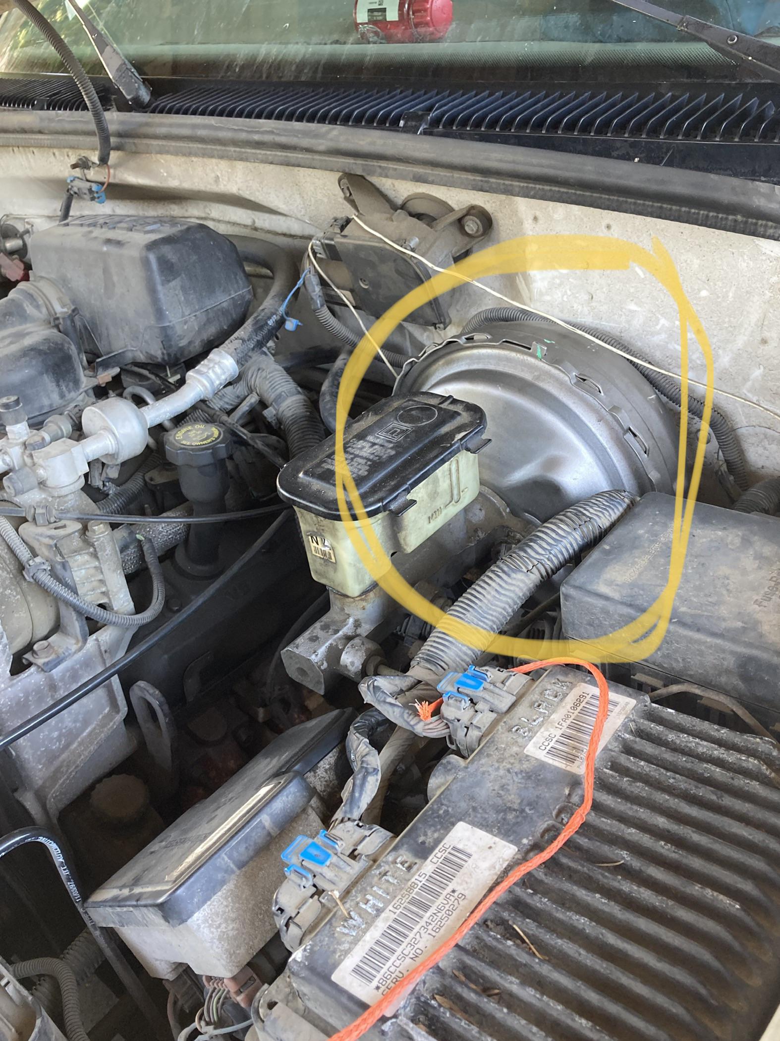 Vacuum leak fixed with new brake booster. This was a tricky one r/GMT400