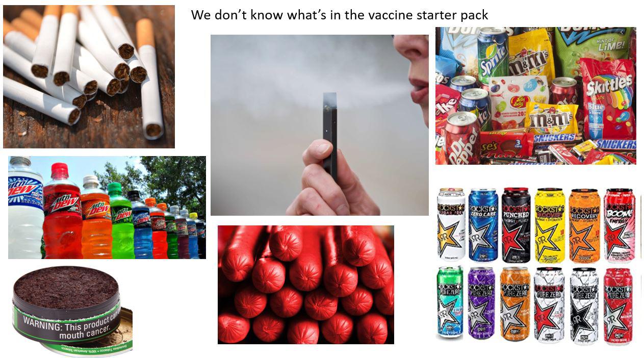 What People Consume Who Don't Know What's In the Vaccine Starter Pack starterpacks