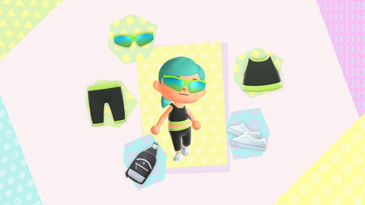Neon Green Sporty/Lockdown Look! r/ACNH_Fashion
