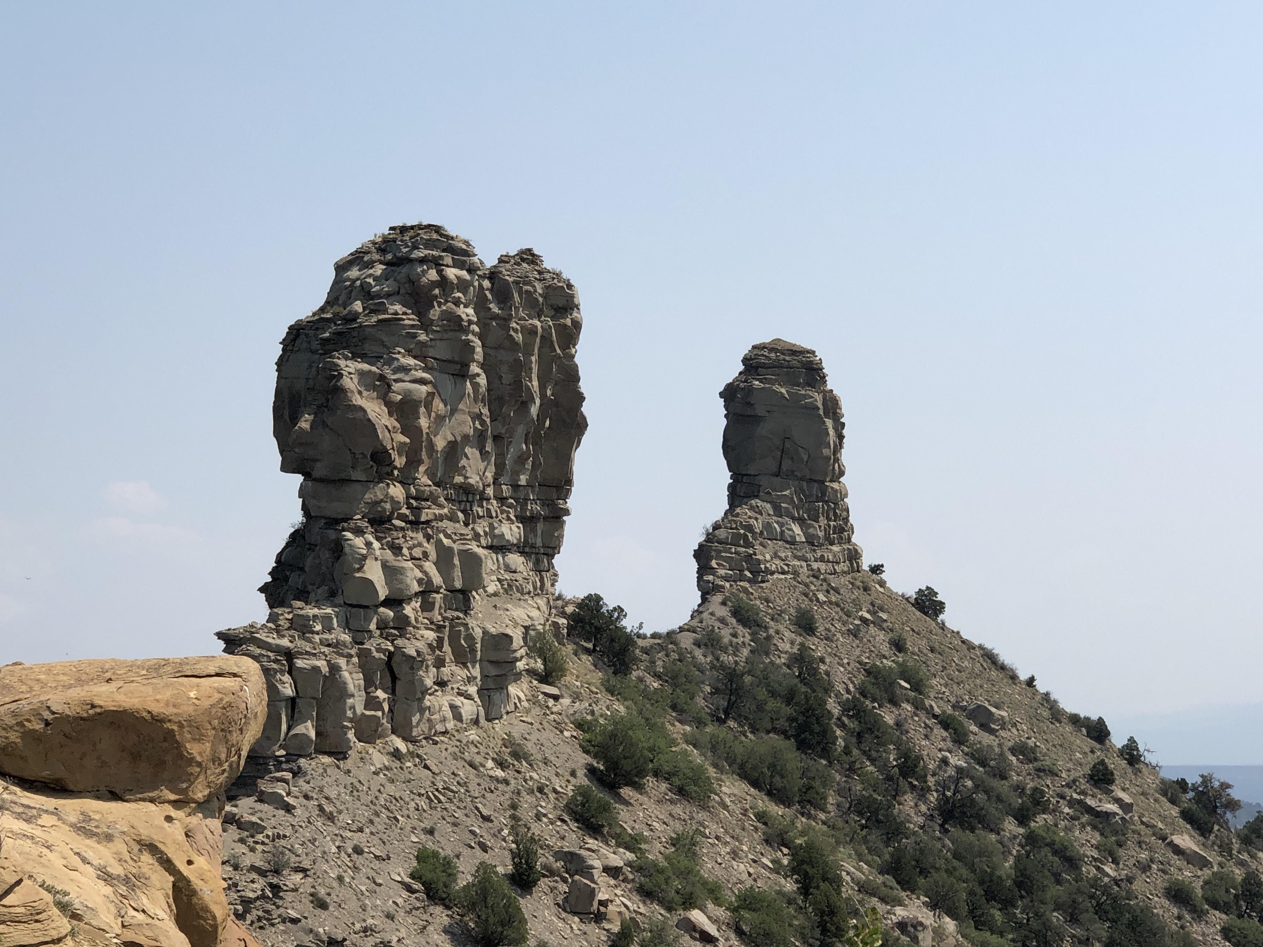 Chimney Rock monument Colorado. The Ancient Puebloans tracked the major