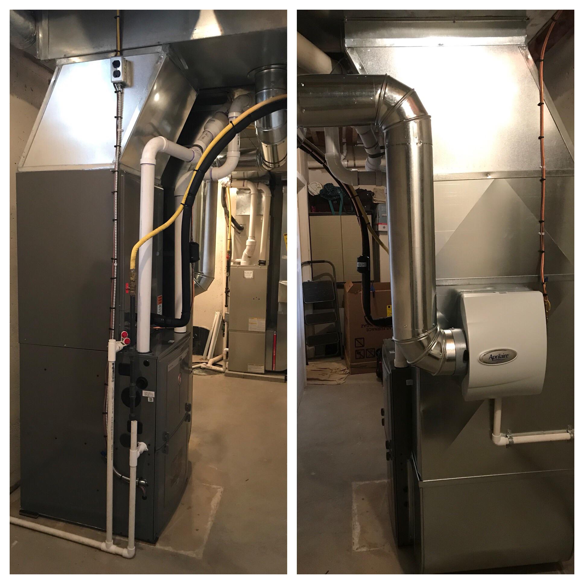 Install for the Day. 100,000 BTU 96 Rheem and 4 ton Ac with an