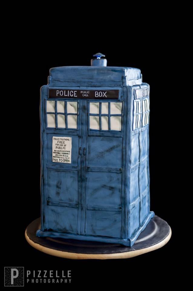 I made a TARDIS cake for a convention. It was about 20” tall and had a