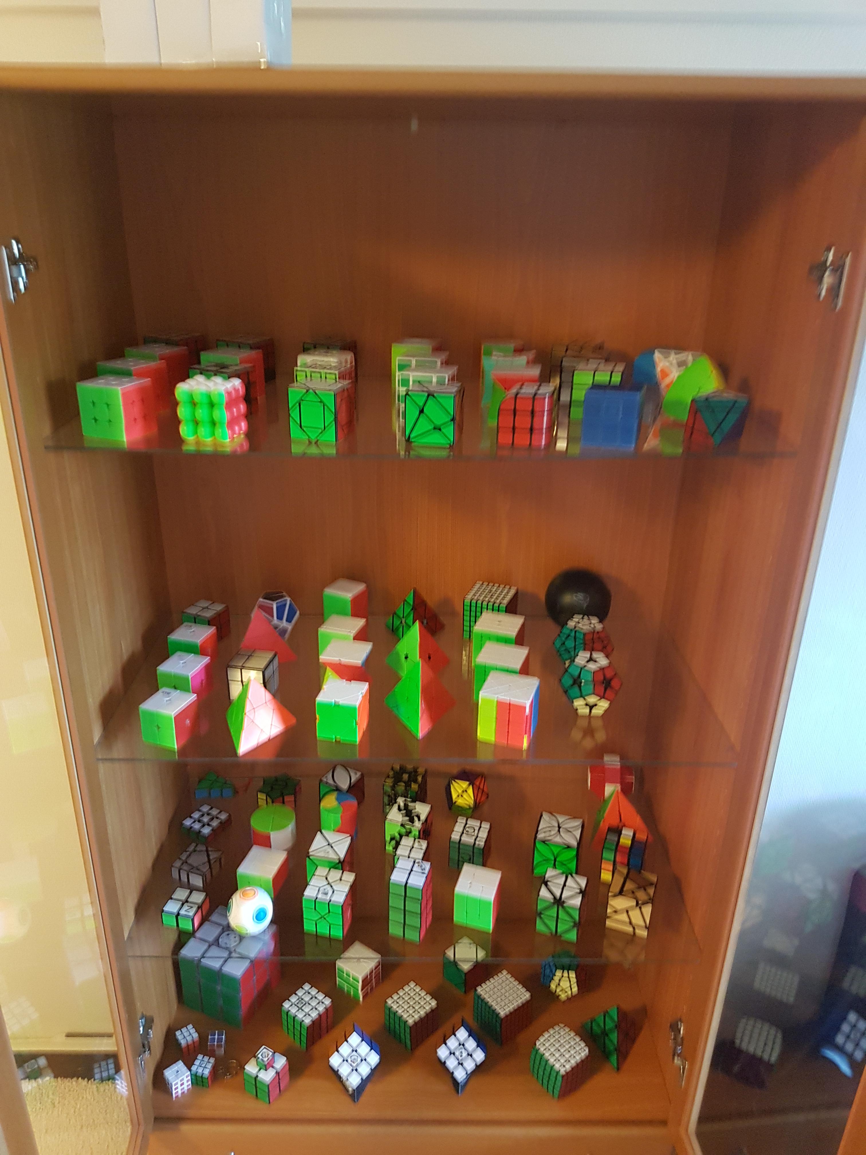 Moving today and just set these up, ca 20 cubes not in picture r/Cubers