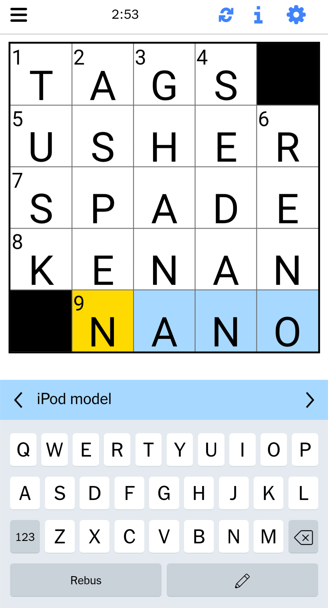 Na-no in today's NYT mini crossword : r/DankPods