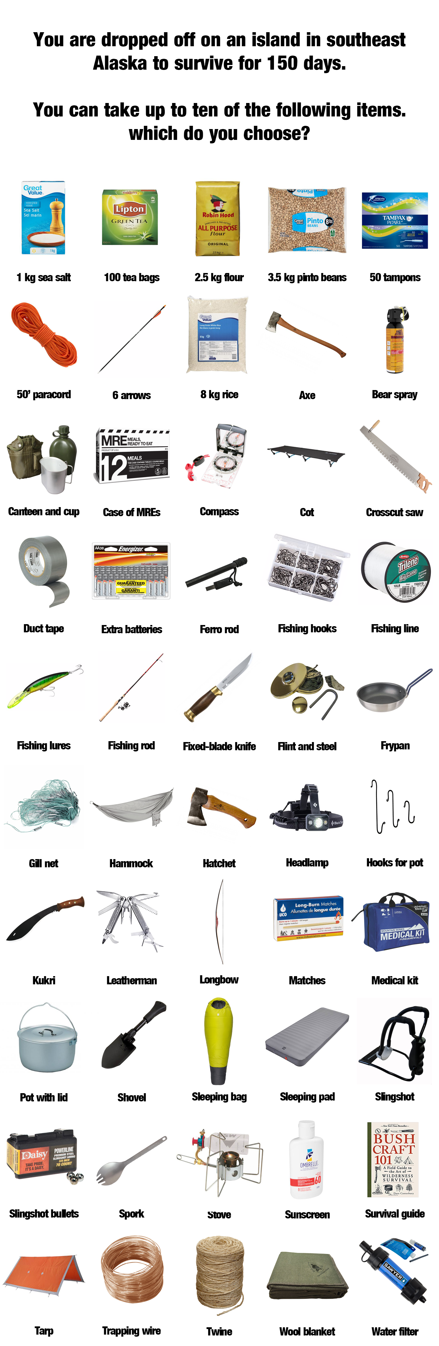 The survival challenge you must survive for 150 days on an island in