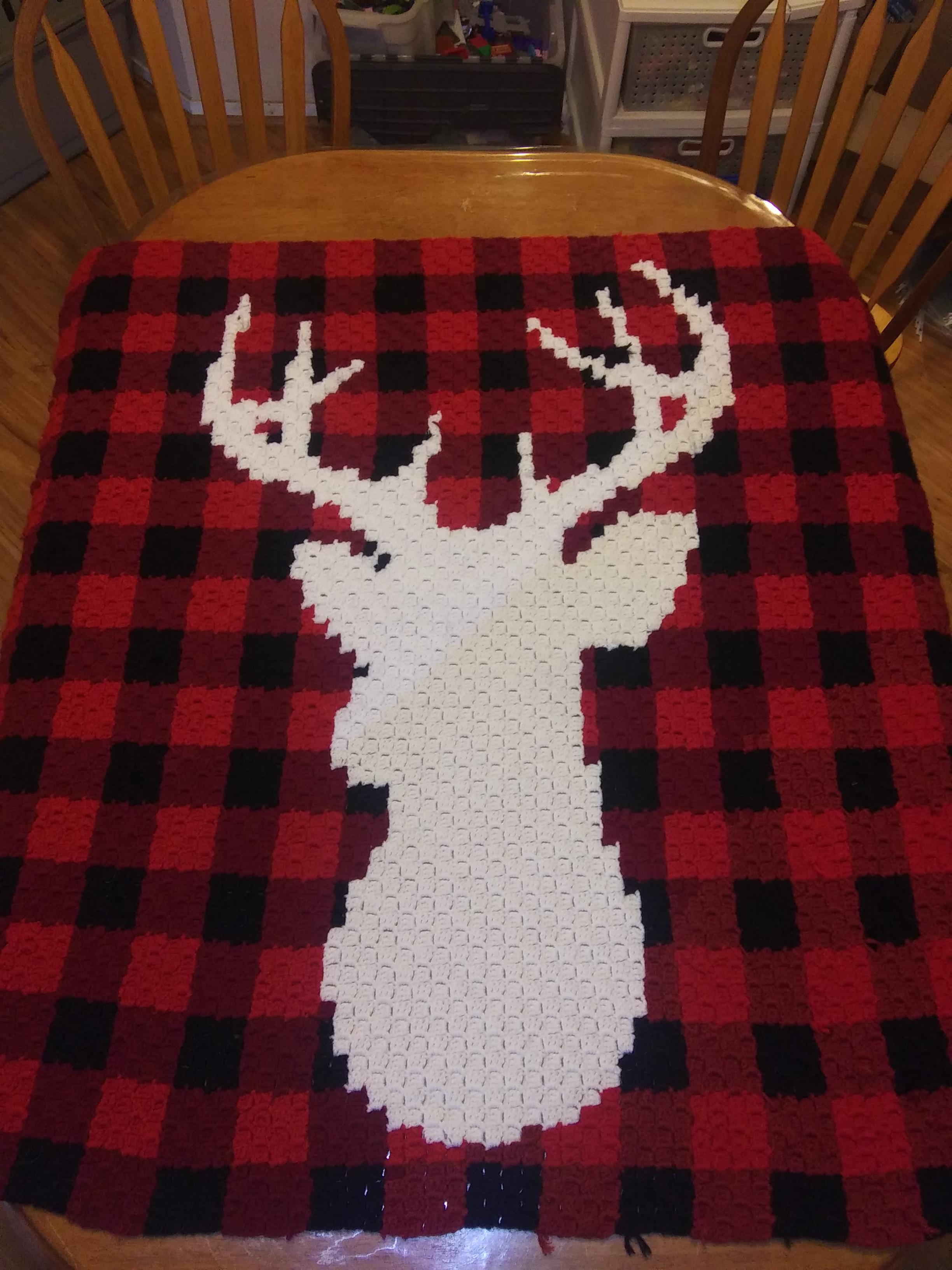 Oh deer blanket. Just weaved in a ton of ends and washed this. r/crochet