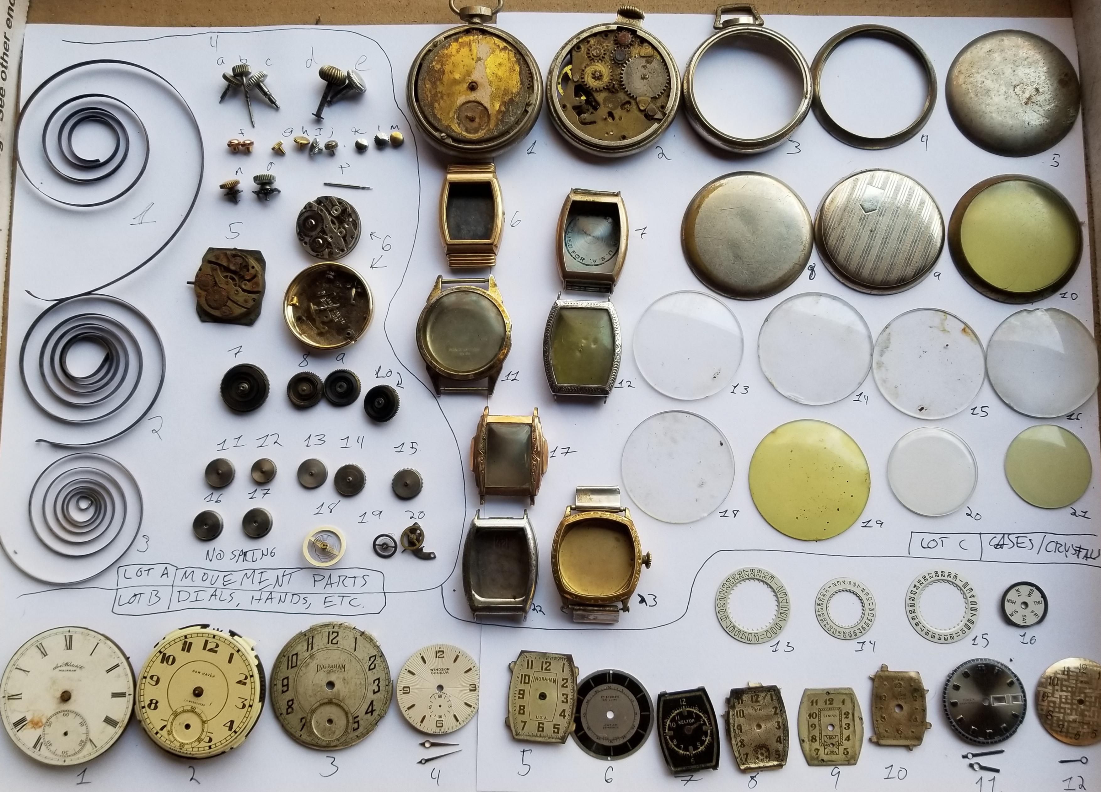 [WTS/WTT] Watchmaker's special vintage watch parts for sale! 1920s
