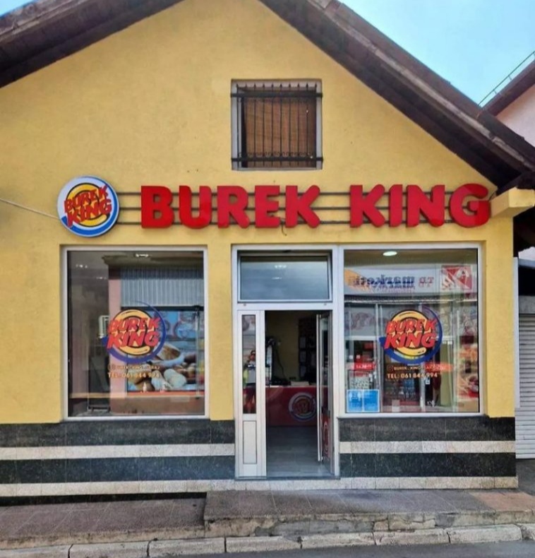 Burek King in Sarajevo r/crappyoffbrands