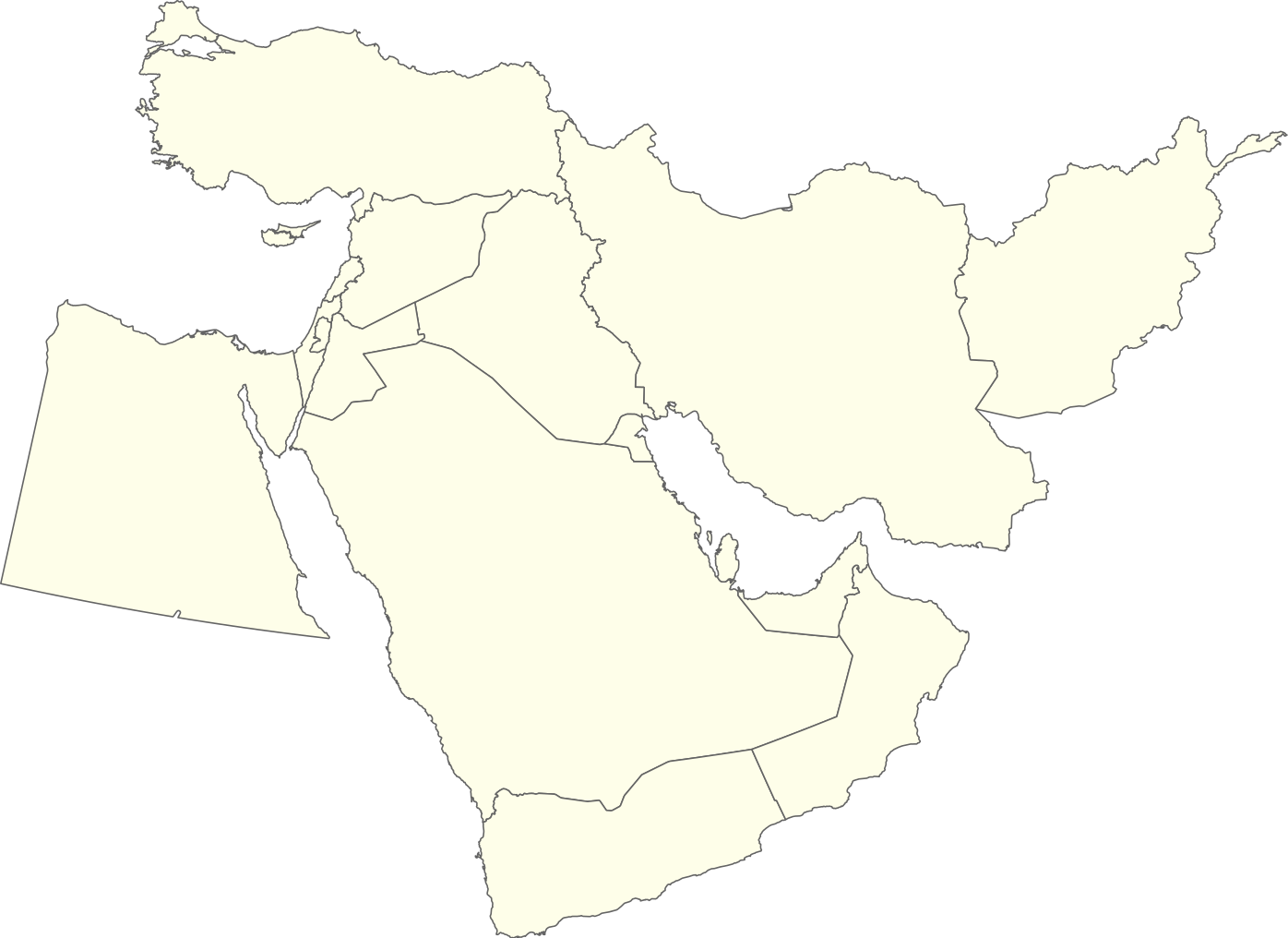 Map of the Middle East but I divided it completely randomly with