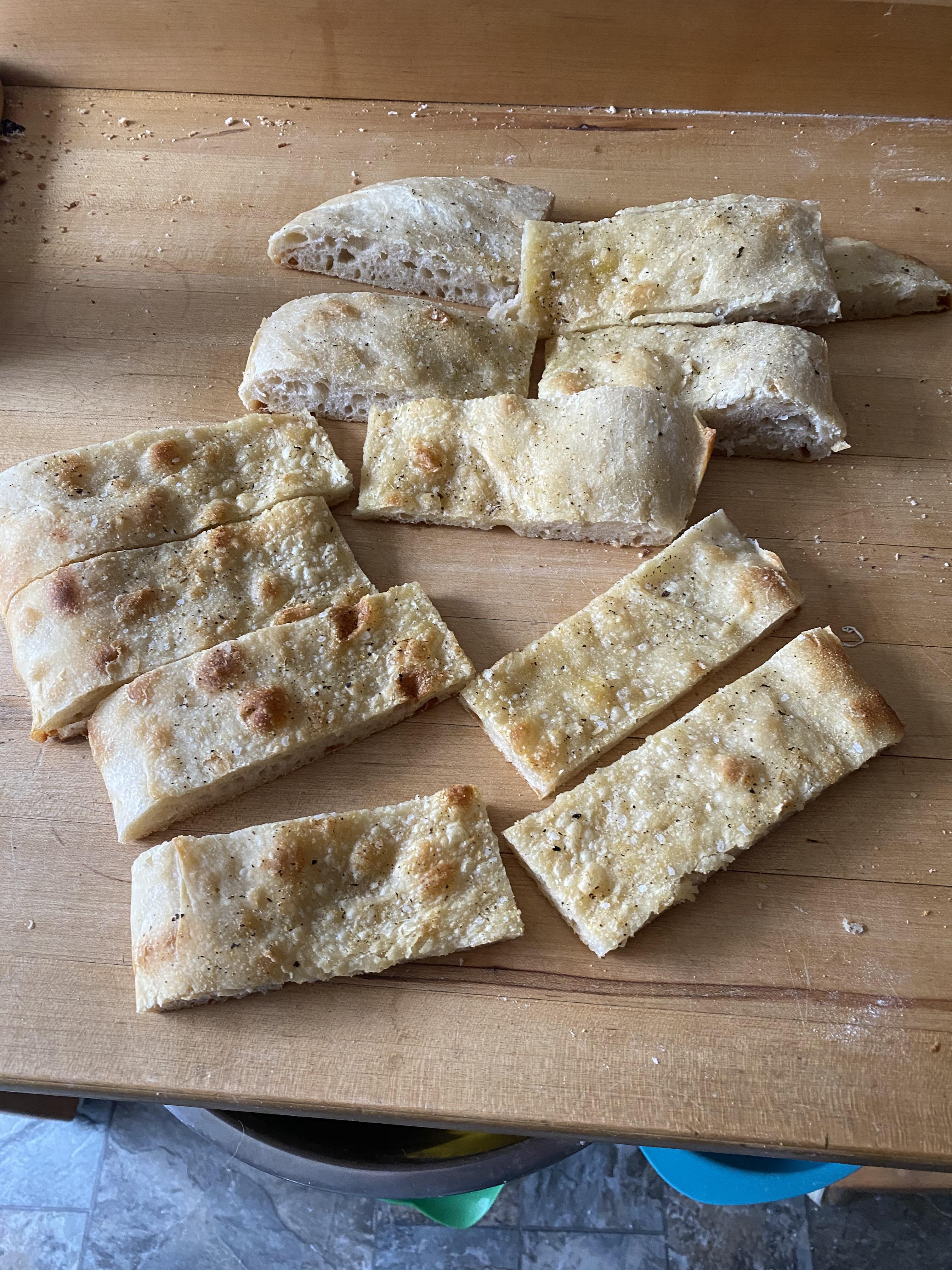 Mu dough didnt rise for some reason so tasty flatbread! r/Sourdough