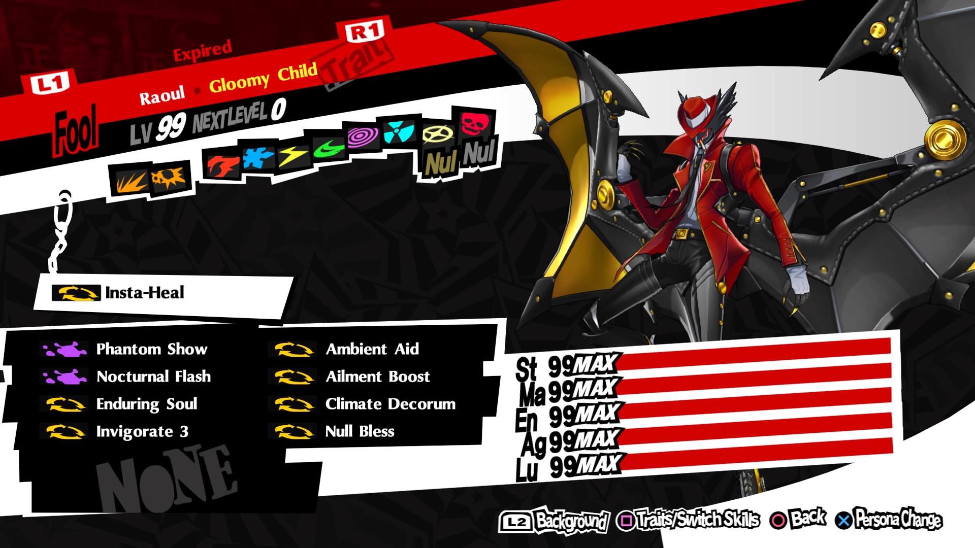 Thoughts on the Raoul ailment build I’m currently running? r/Persona5