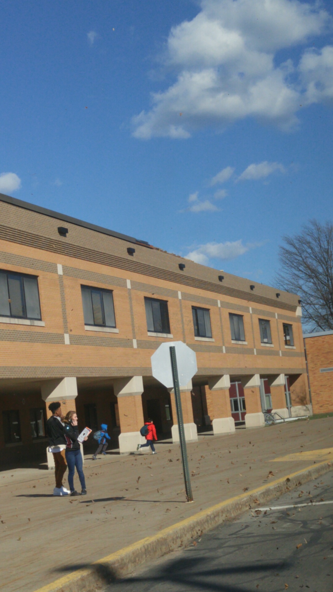 Greece Arcadia Middle School lost half its roofing from wind damage r