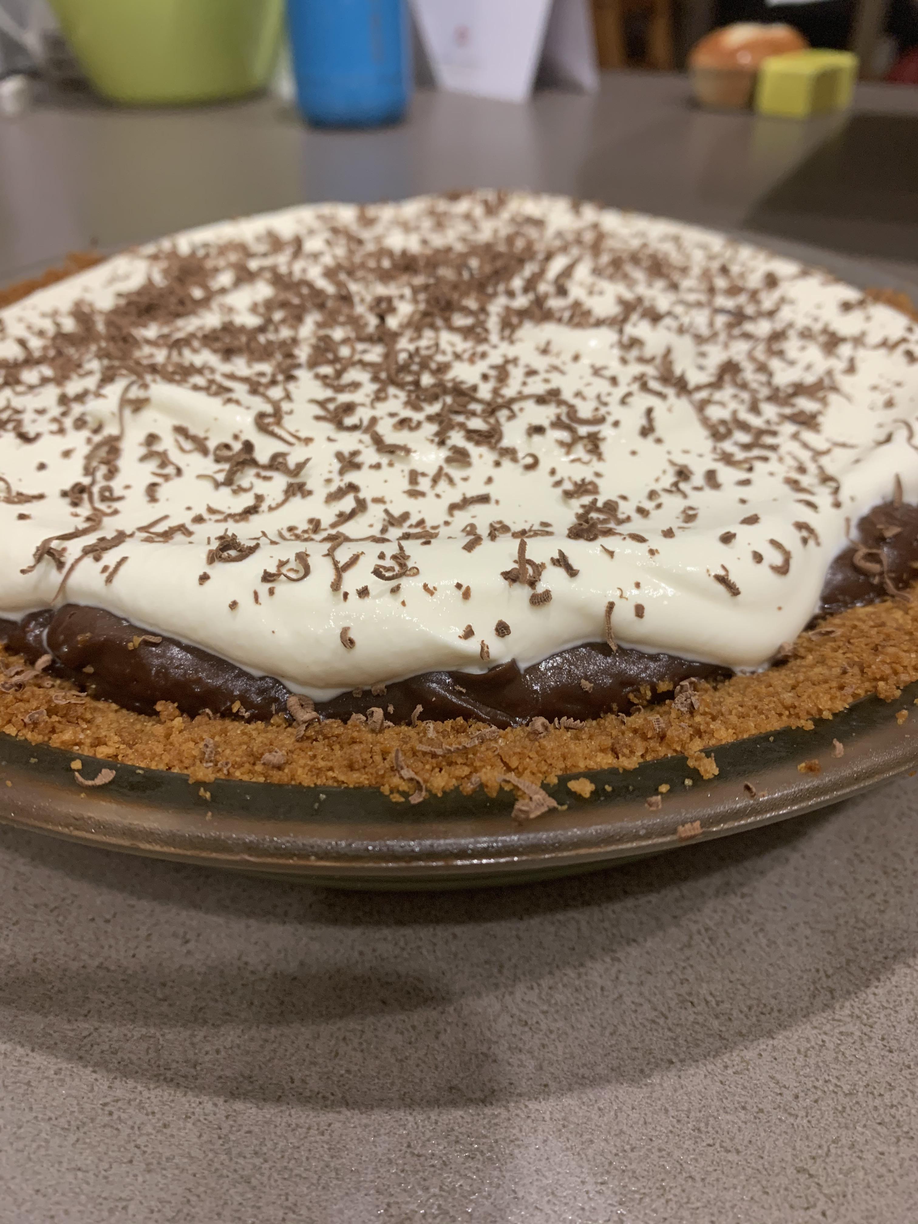 Gluten free chocolate cream pie Celiac