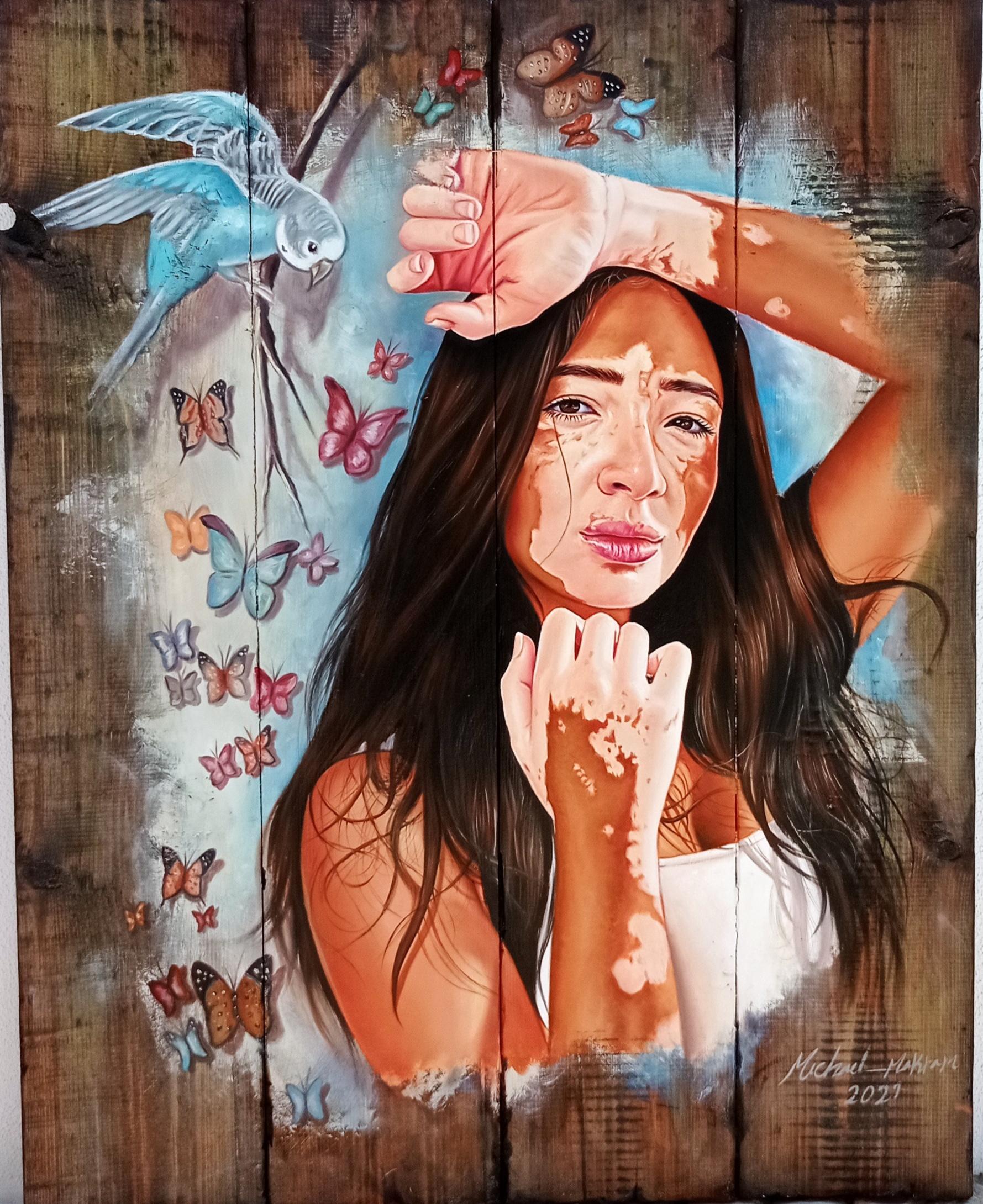the beauty,me,oil paint,2021 r/Art