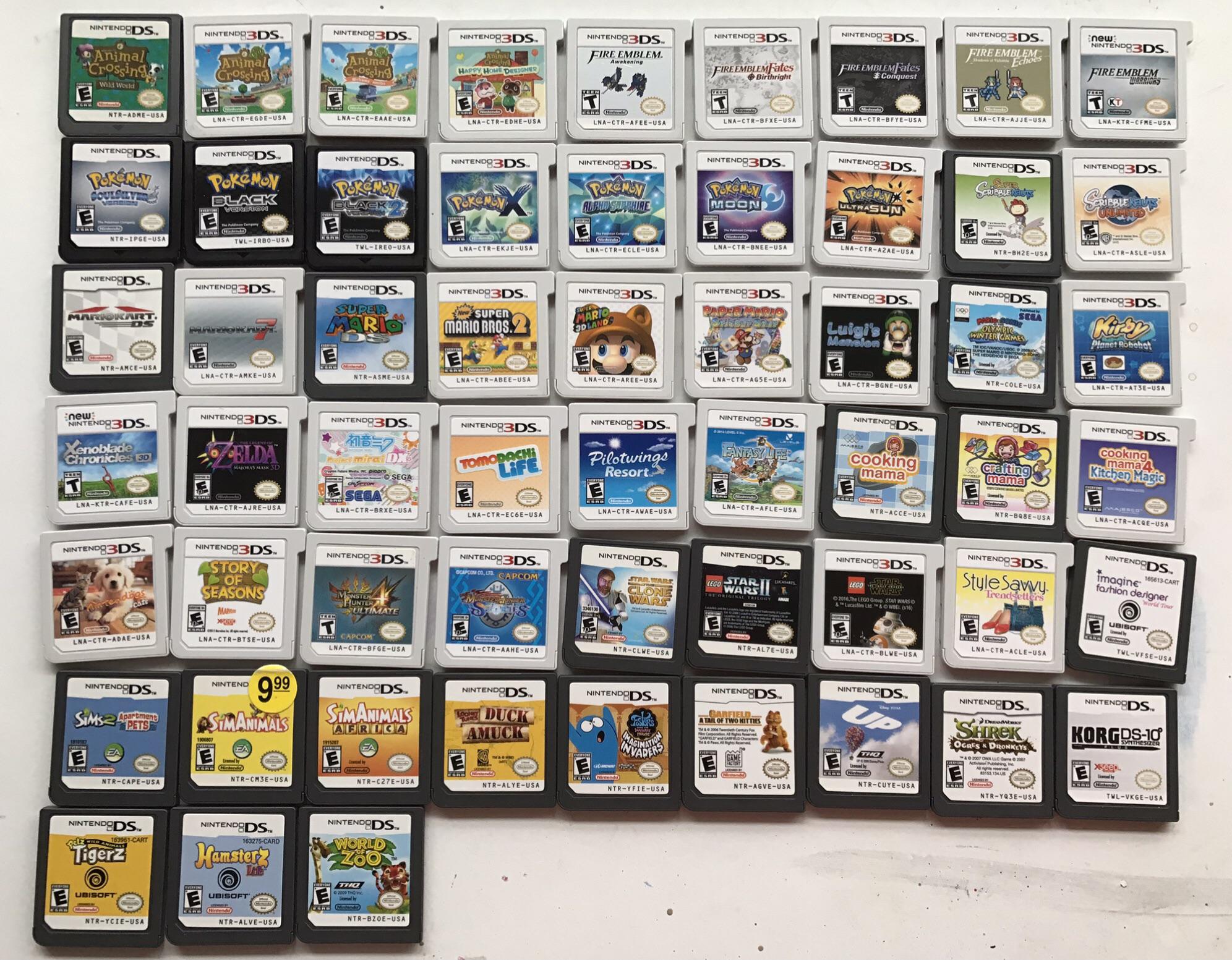 My entire collection over the years ”) Saved up and got my first DS