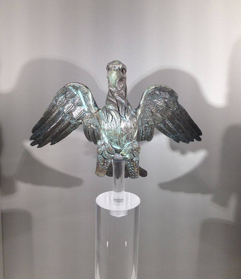 Roman eagle, found in 2014 during excavations at Amiternum (Italy). It