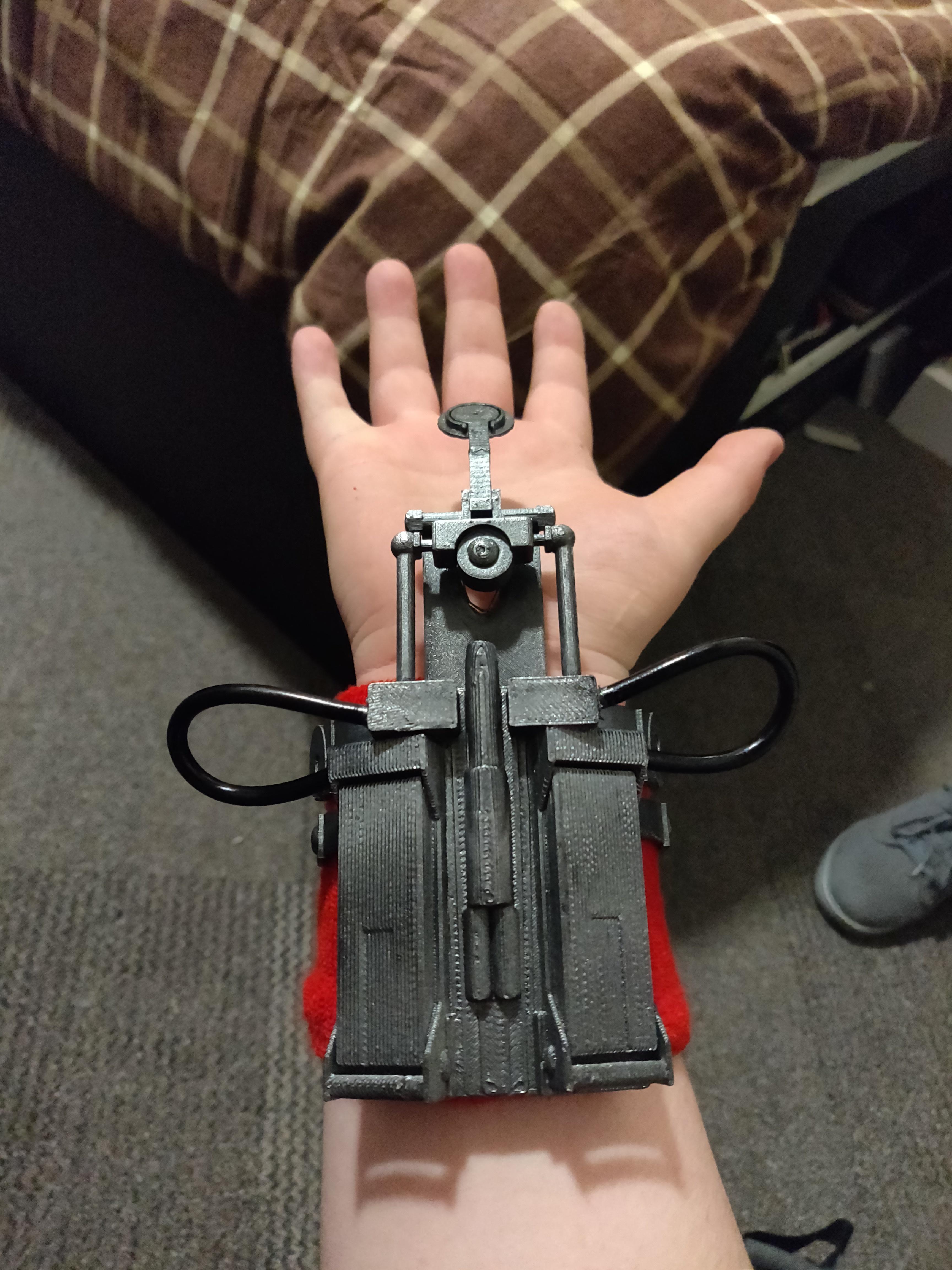 My friend 3D printed web shooters! Spiderman