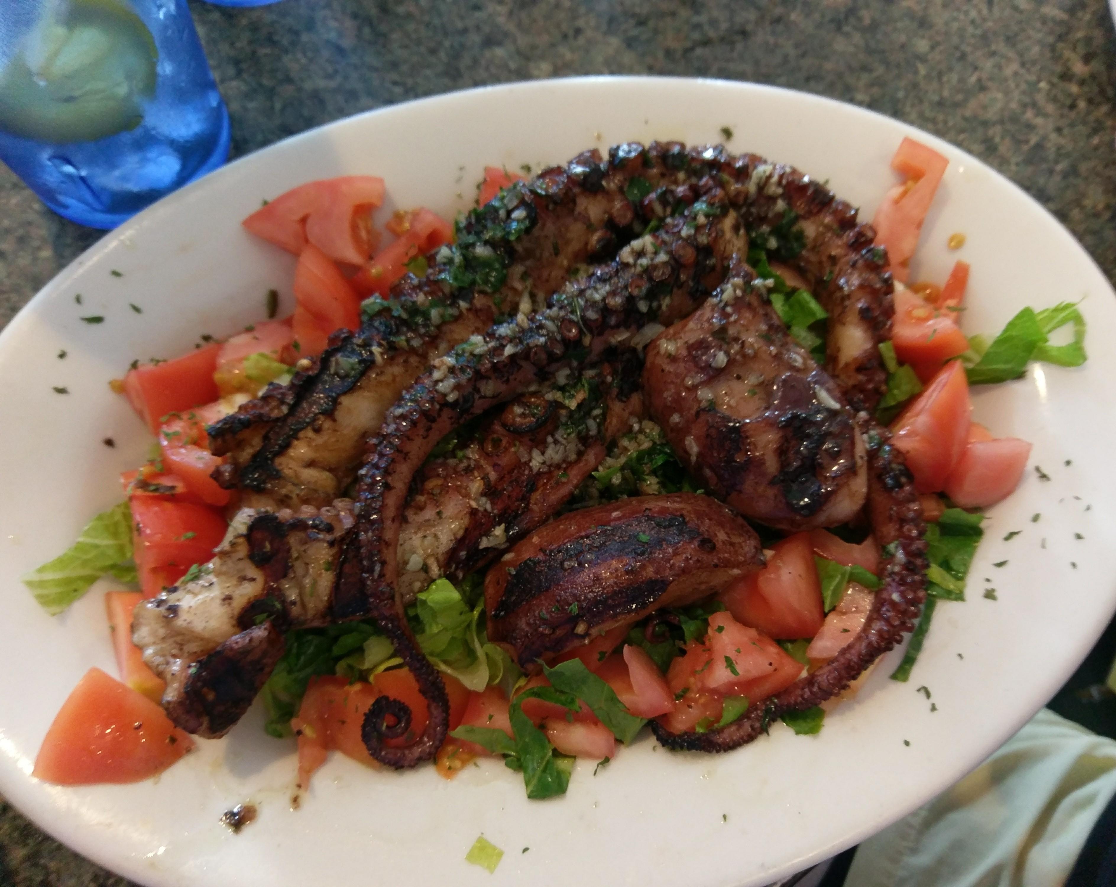 [I ate] Grilled Garlic and Herb Crusted Octopus. r/food