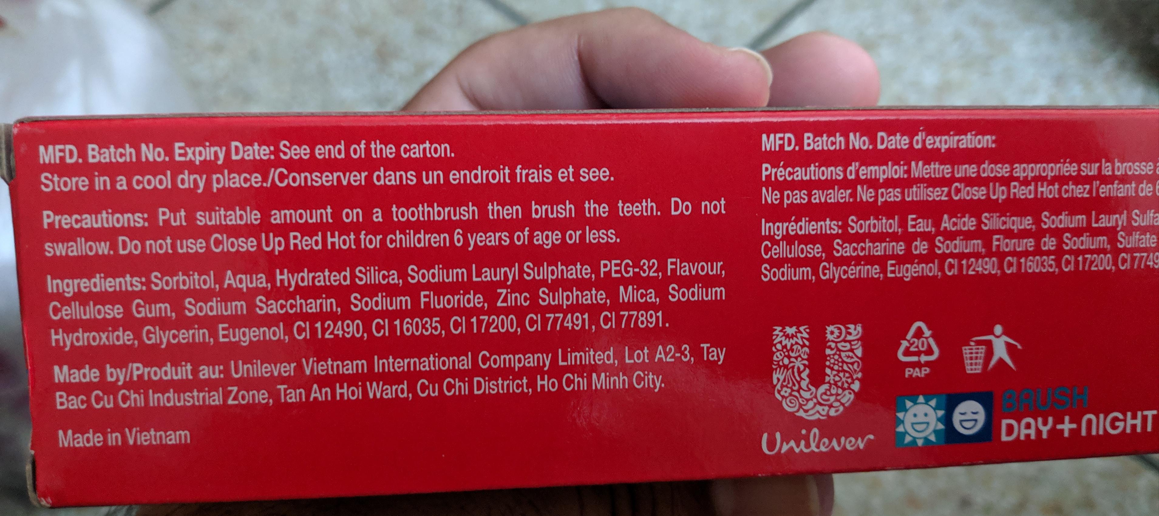 Can't find locally manufactured Close Up toothpaste here for over a