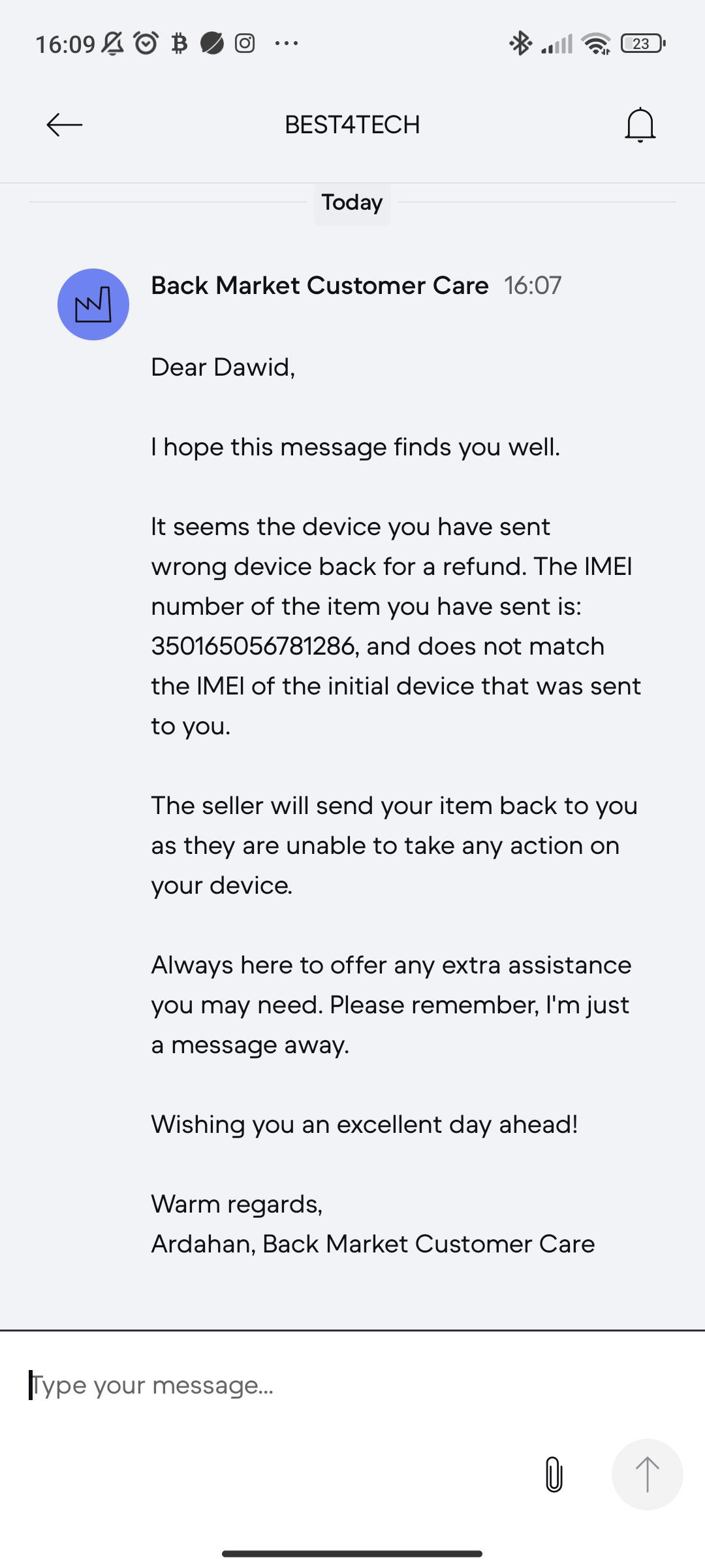 I cant do a refund somehow?! r/Backmarket