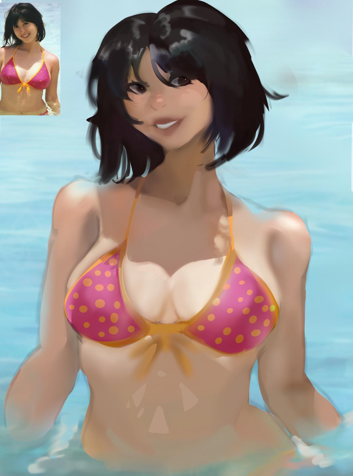 How do I add that “wet” effect on the skin? I’ve been struggling with