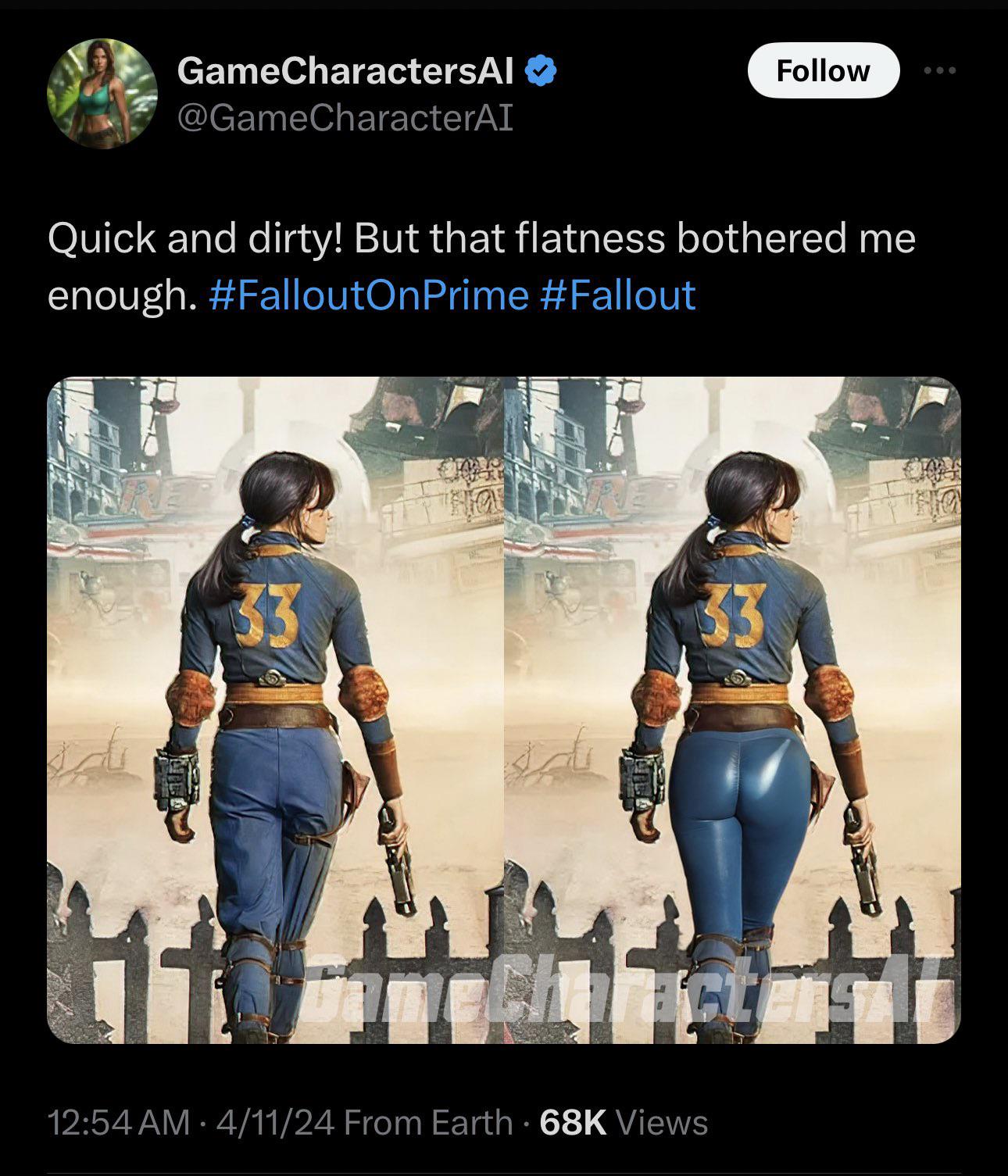 Disgusting Twitter account who uses AI to “fix” female video game