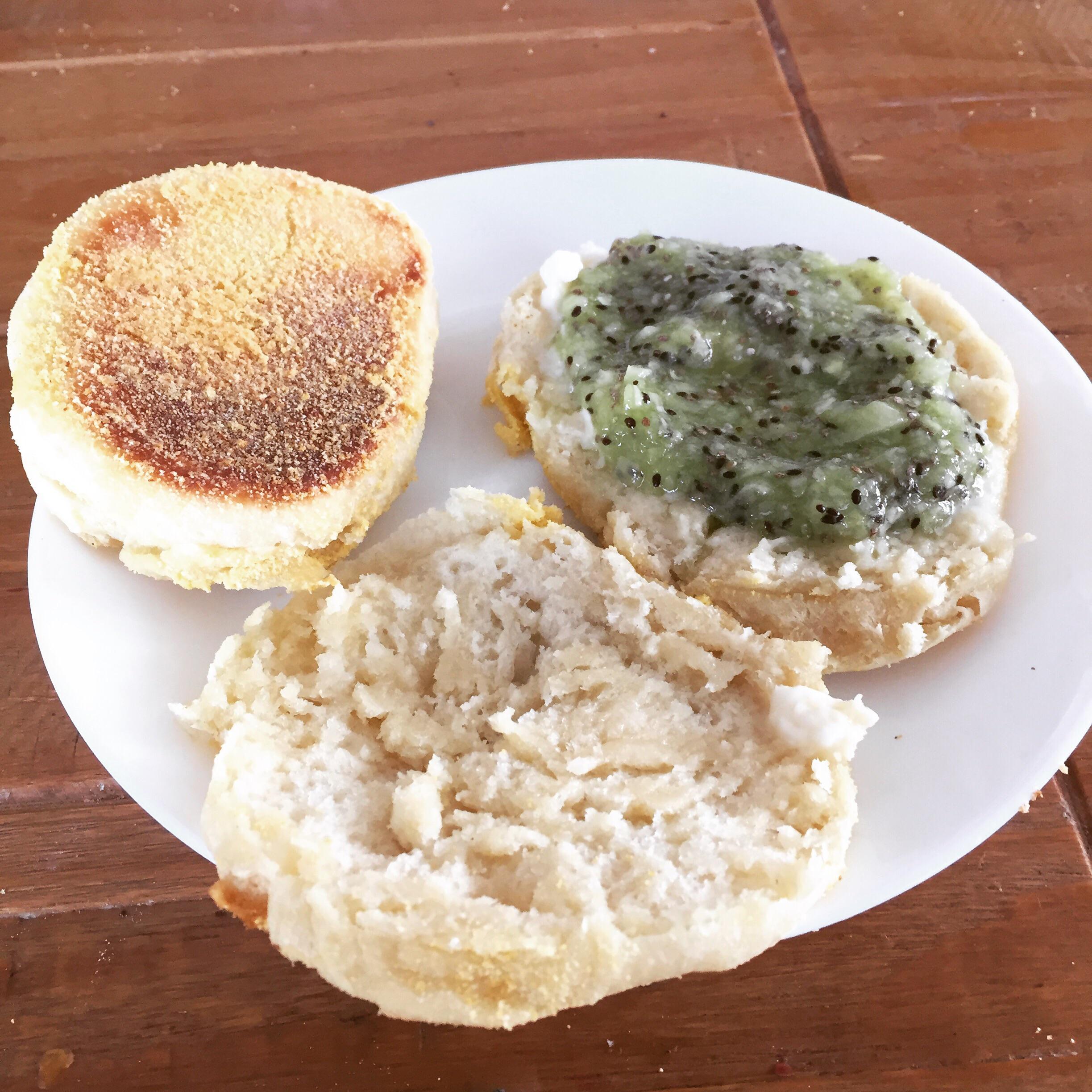Claire’s English Muffins with kiwi chia seed jam r/bon_appetit