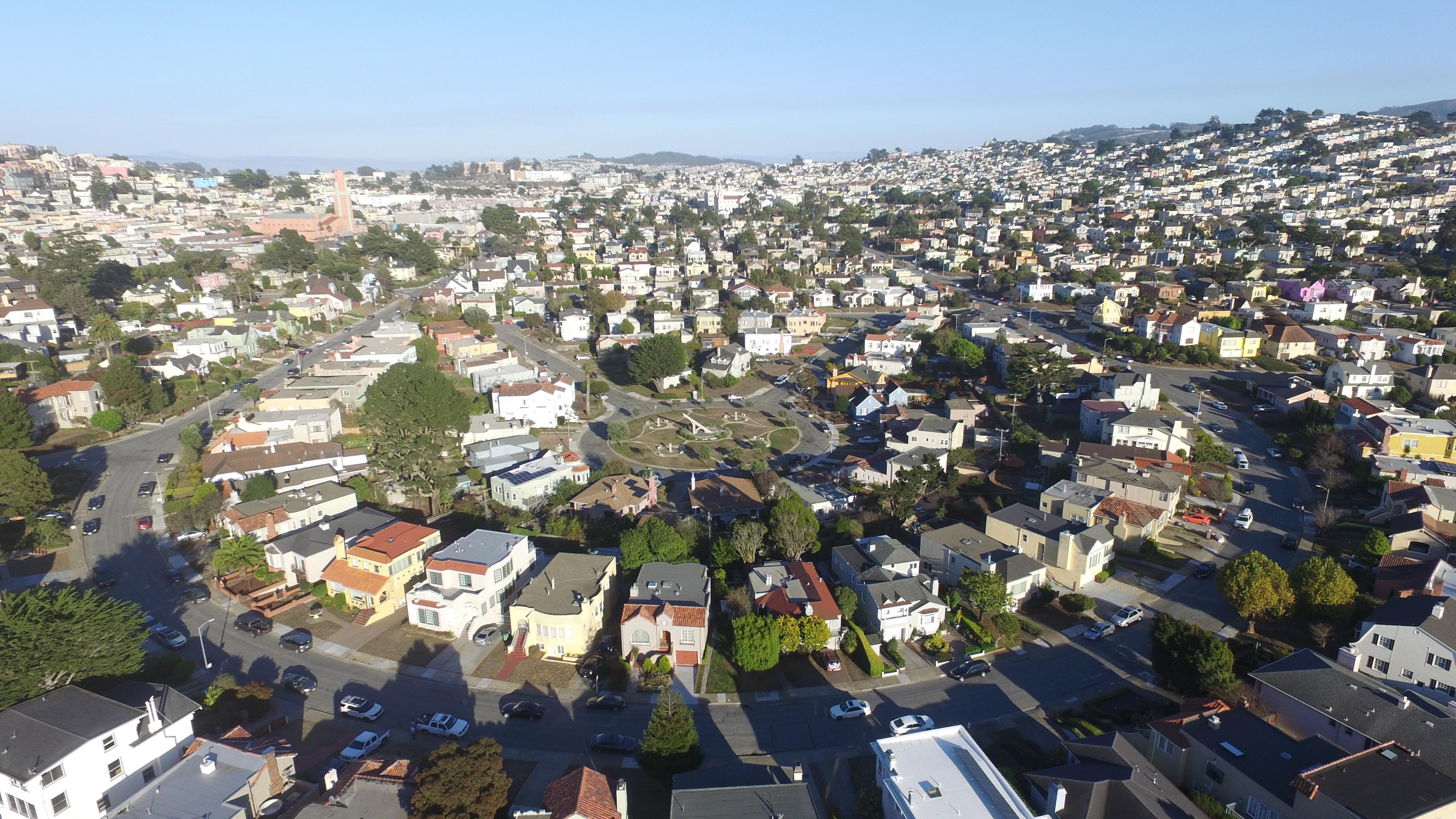 Ariel view of Ingleside Terraces Sundial r/sanfrancisco