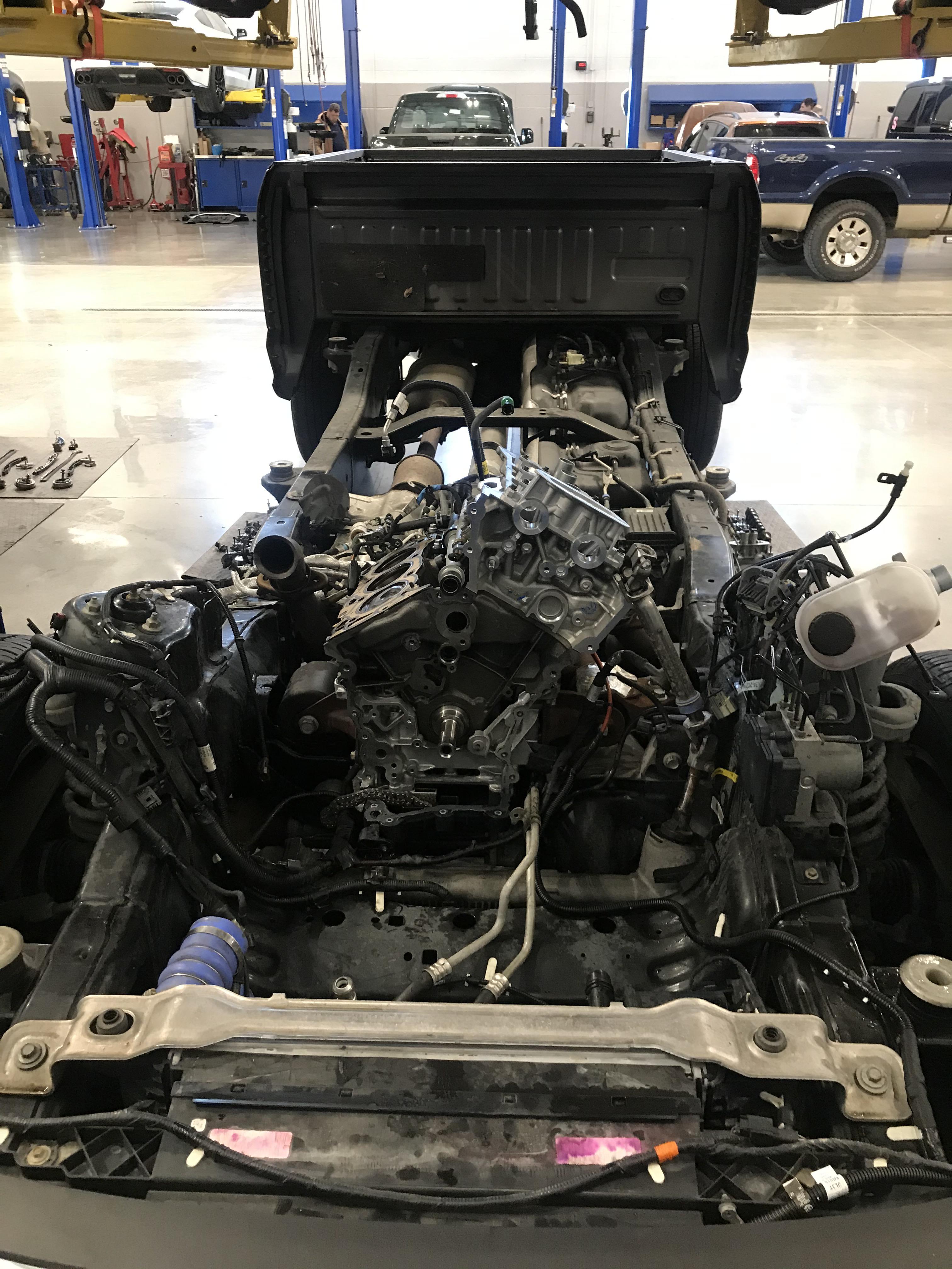 F150 cab off cylinder head replacement I’m doing today on a 2.7 Liter