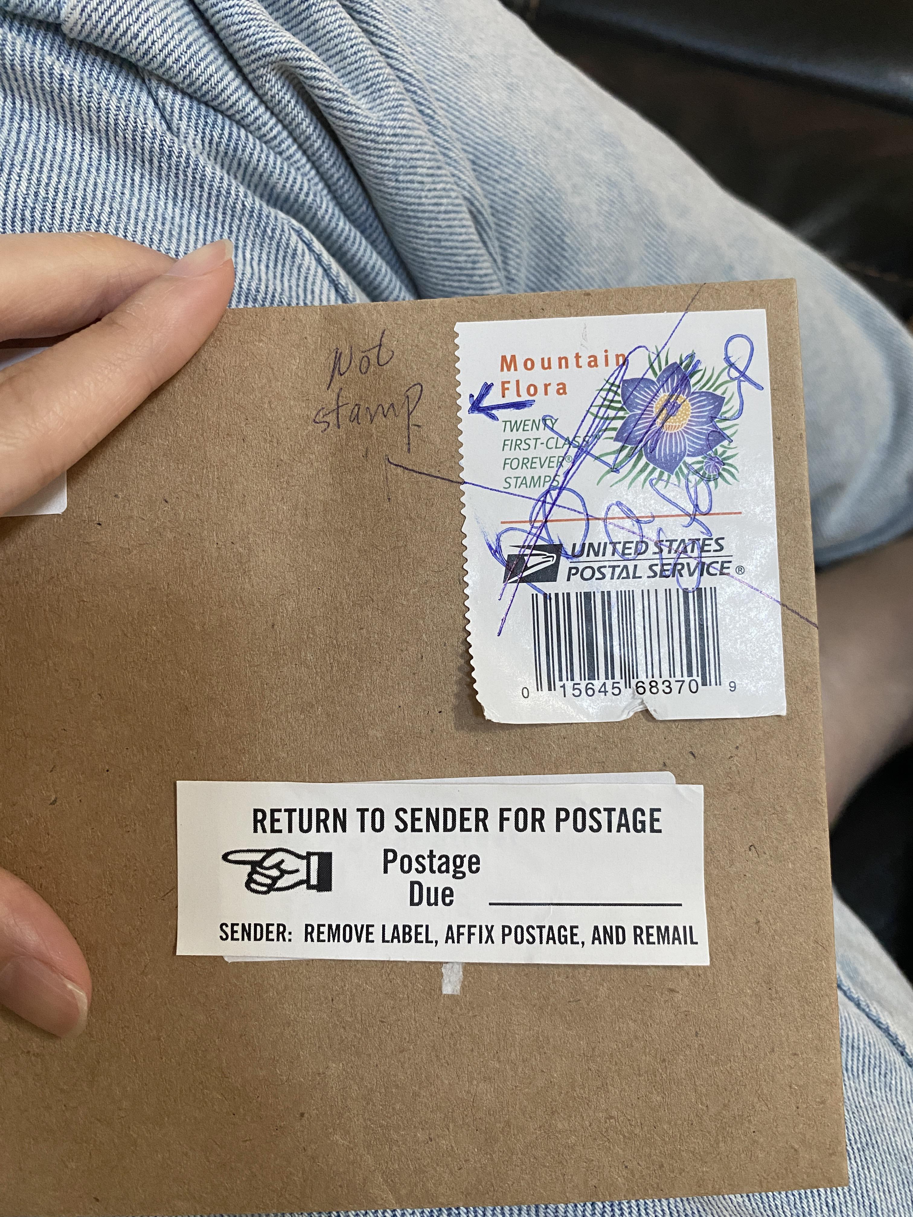 Mail returned. Not a stamp? Bought at usps so why is that? r/USPS