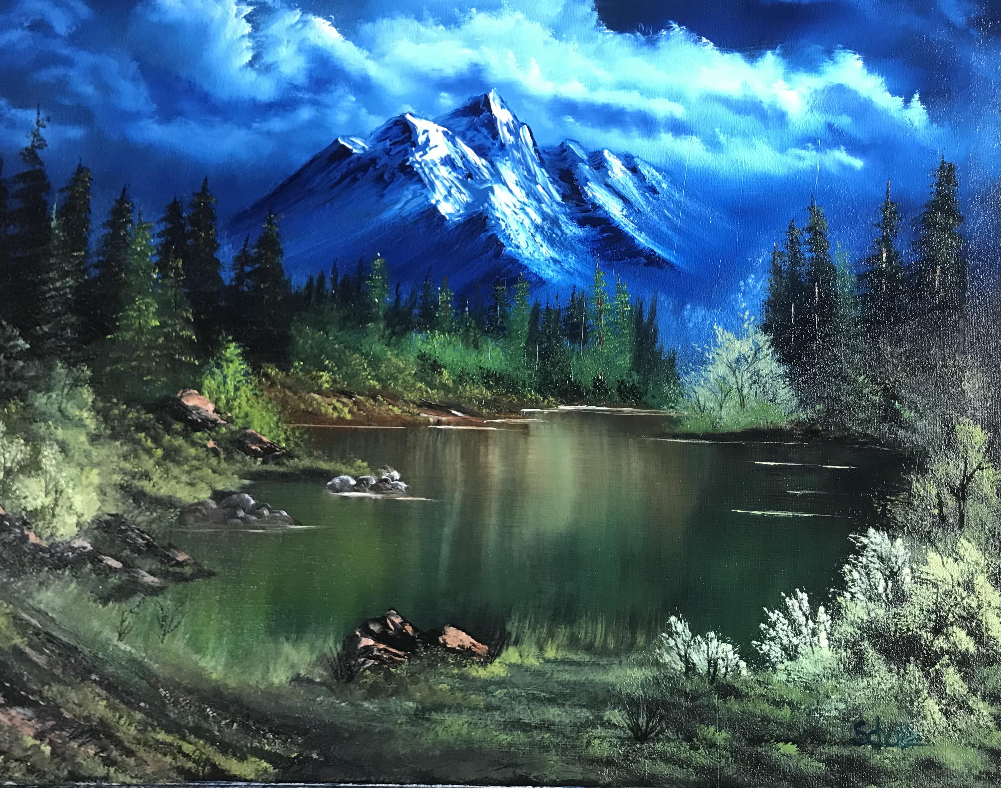 Original Oil Painting On Canvas HappyTrees