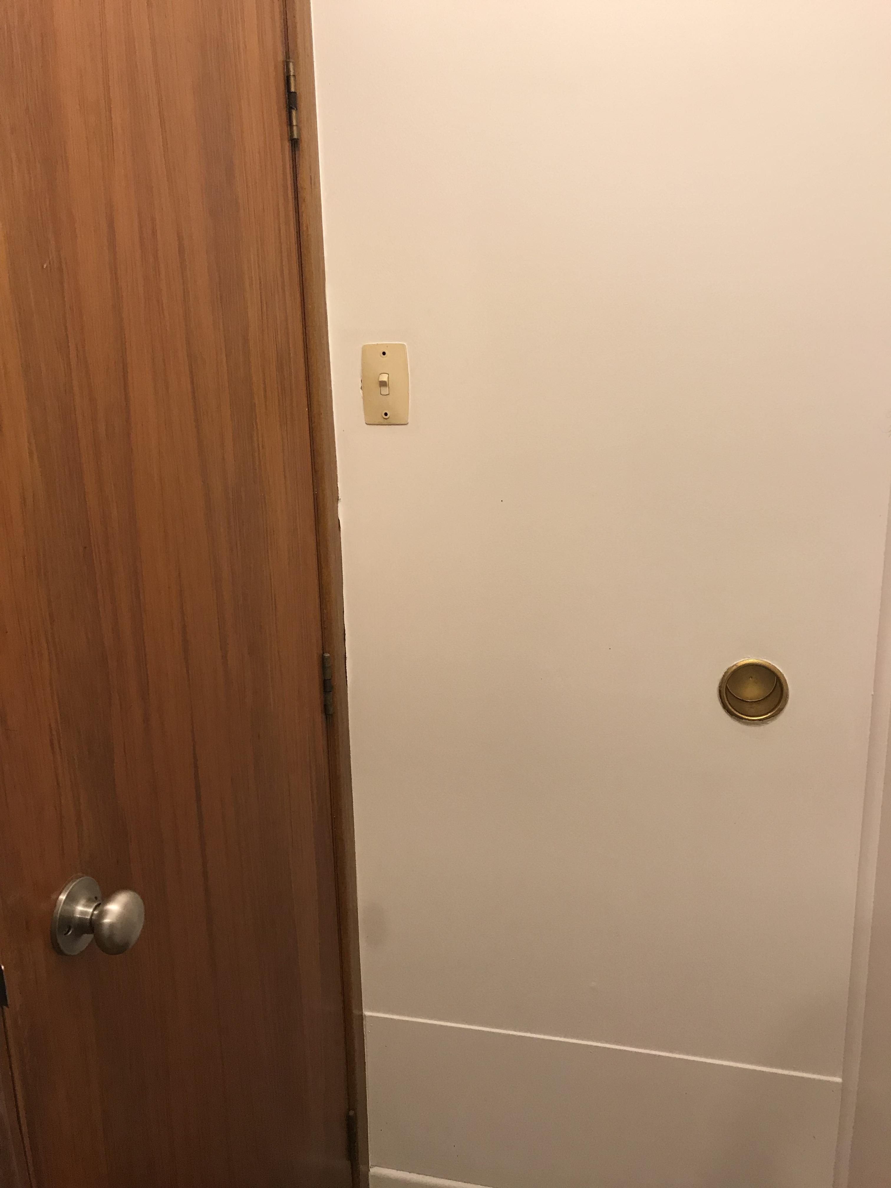 This hole in the wall for the door knob r/mildlyinteresting
