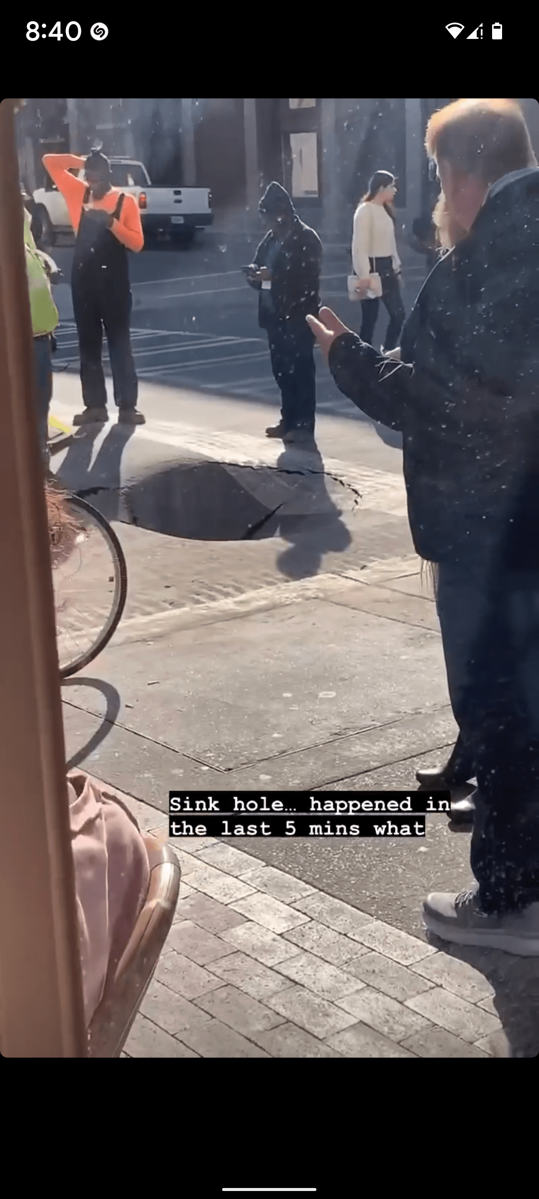 Sinkhole on Broughton street! savannah