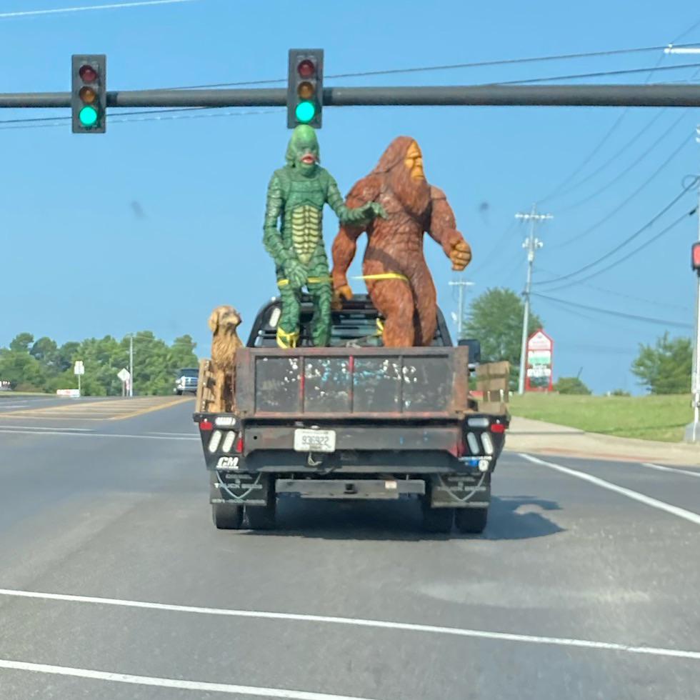 Being behind these statues. r/mildlyinteresting