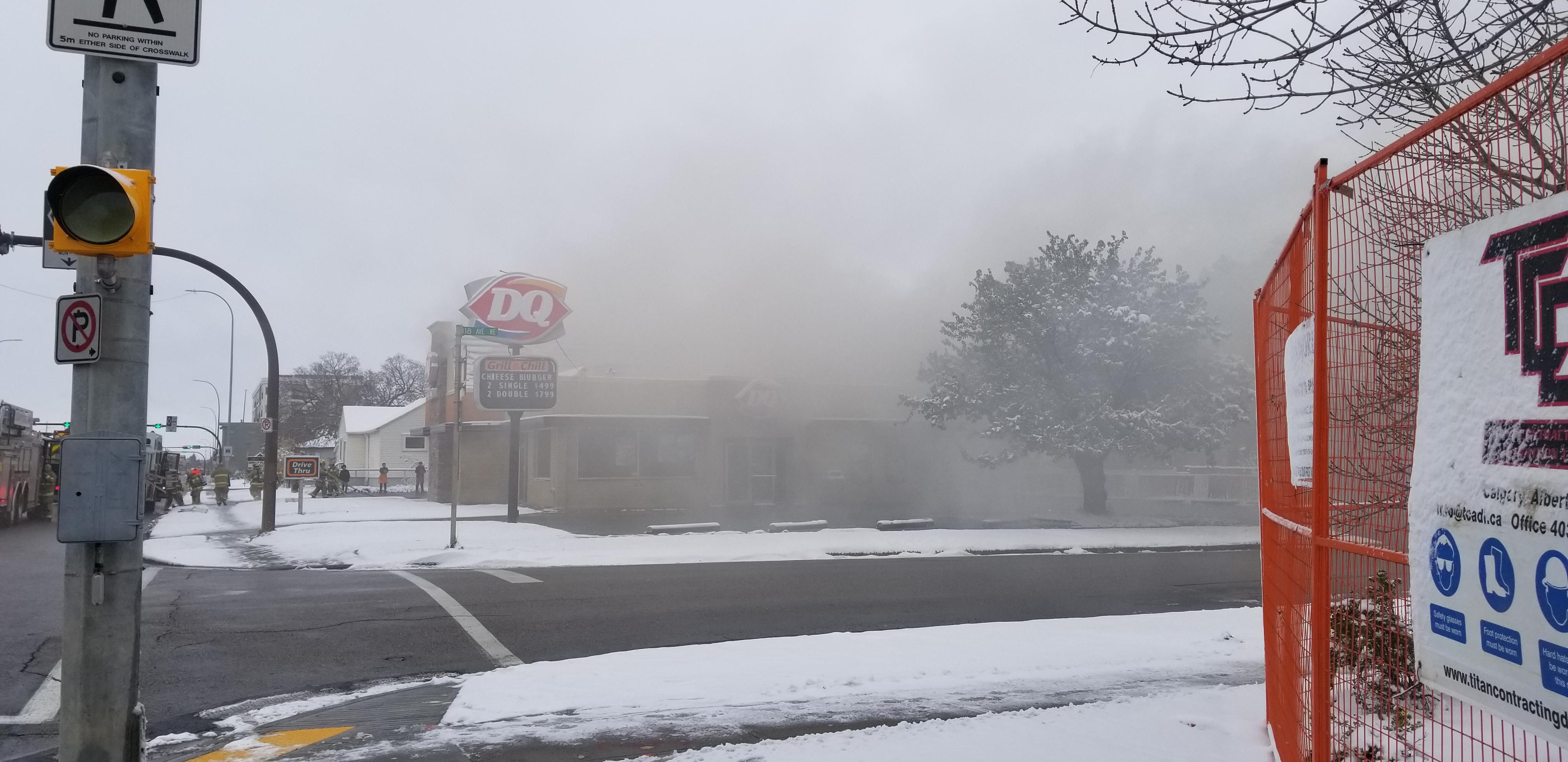 Dairy Queen on Centre Street North is very on fire right now. r/Calgary