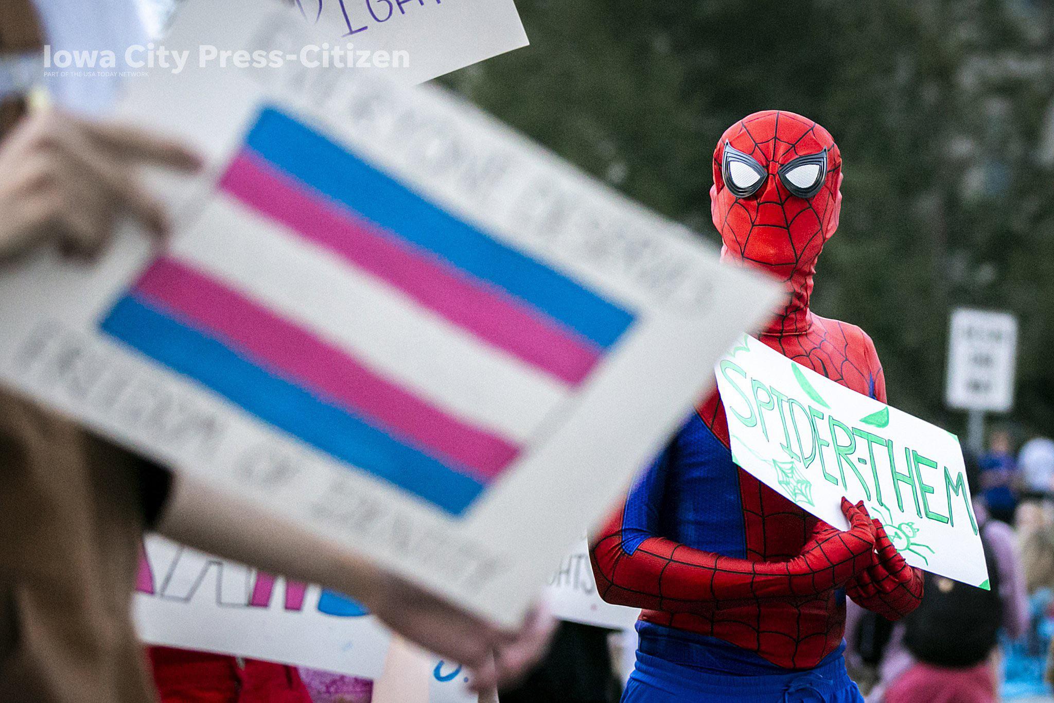 At the trans protest in Iowa City today r/pics