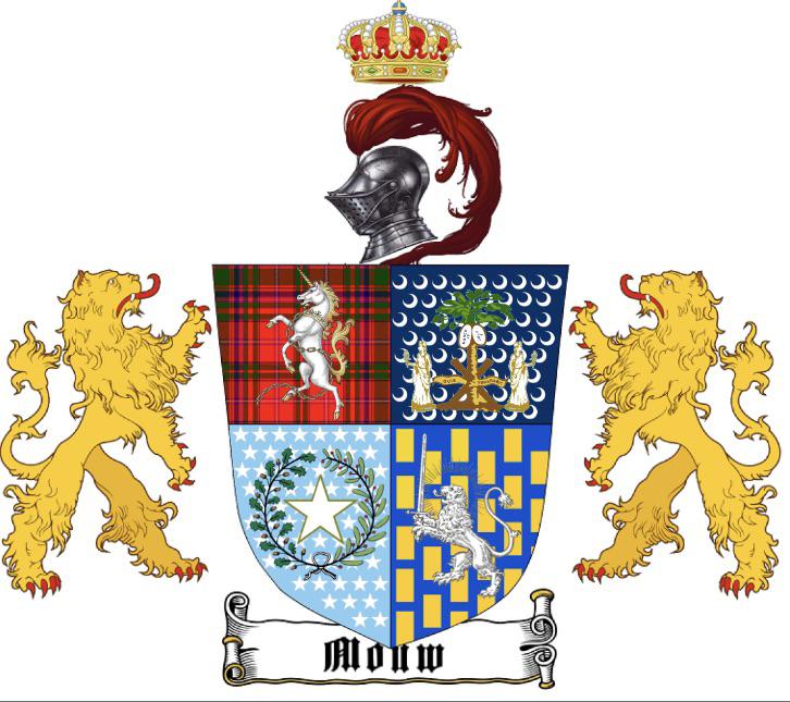 Custom heraldic family crest/shield I made for my sister and her fiancé