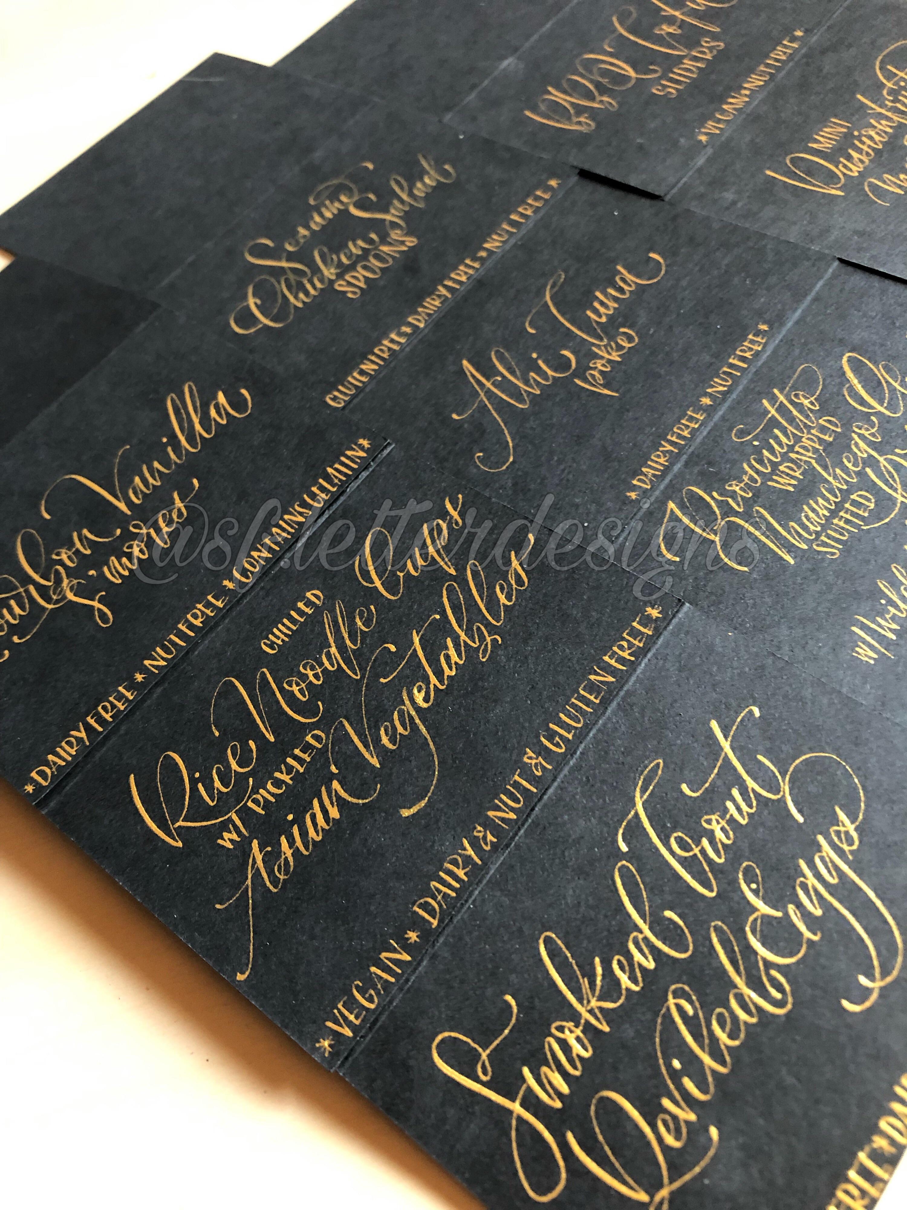 Name cards I did for a 1920s Black & Gold Themed Holiday Party 😍 r