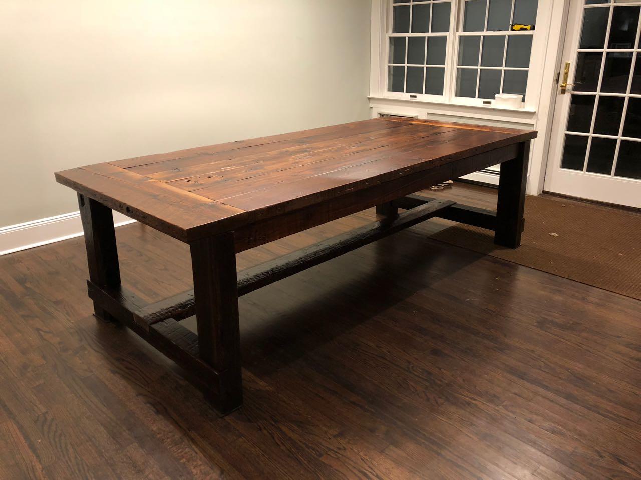 Built a Farm Table with Reclaimed Hemlock r/woodworking