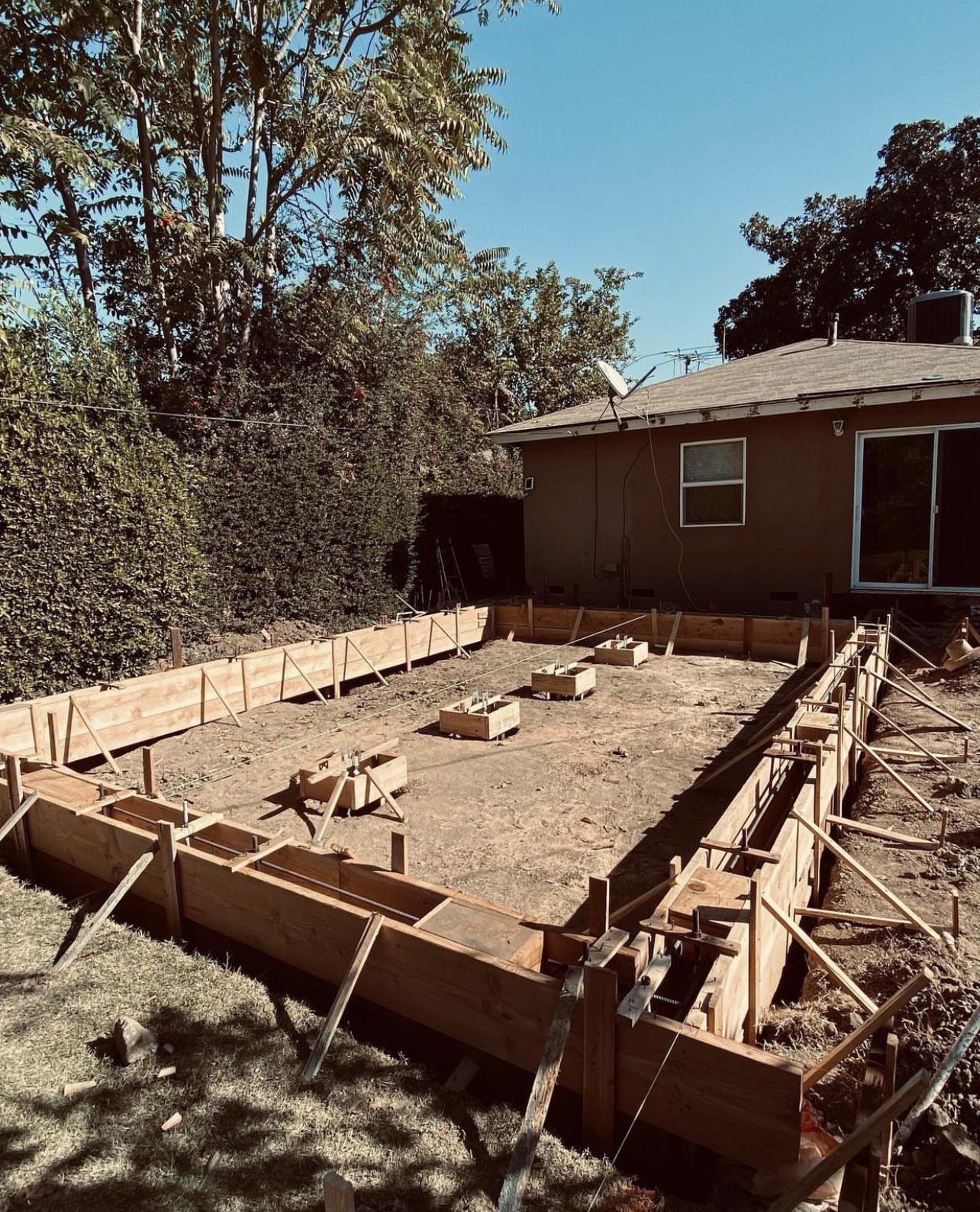 Concrete footing forms Concrete