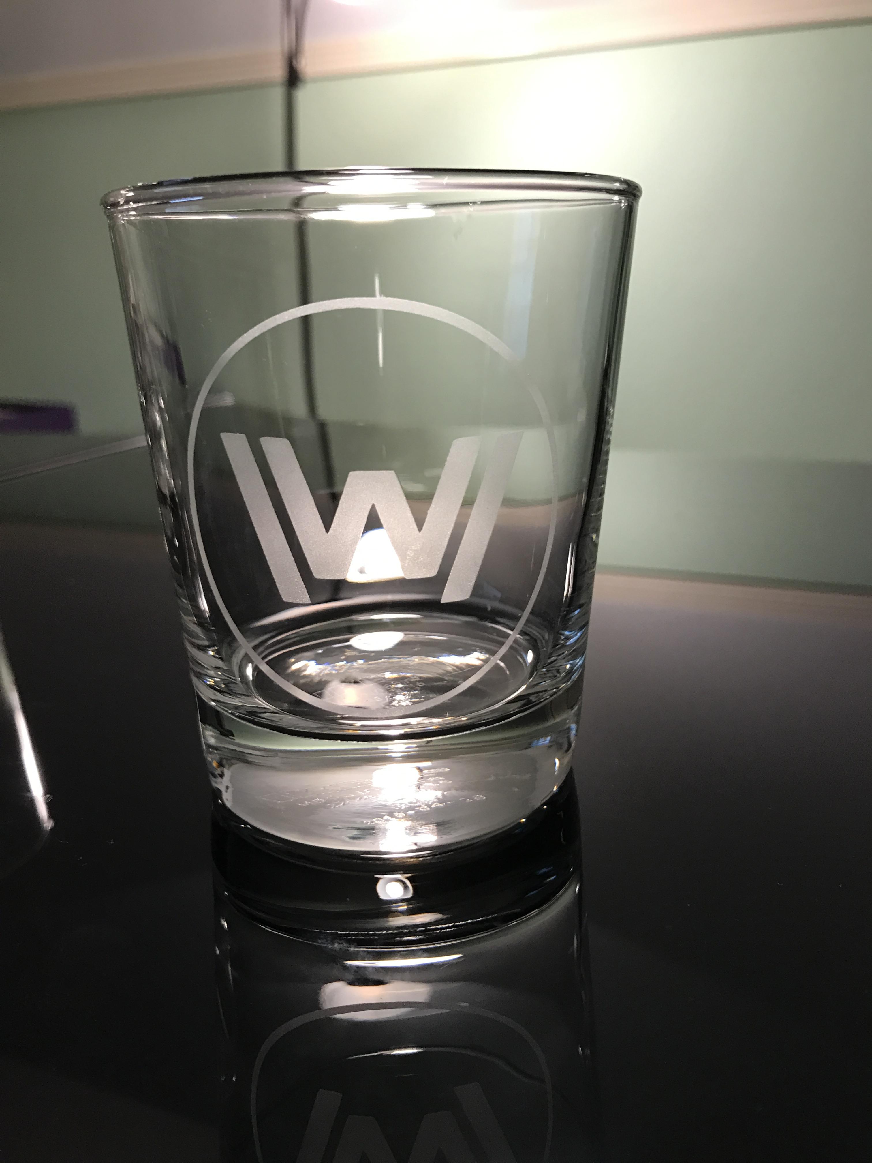In honor of this amazing show, I etched a Westworld glass r/westworld