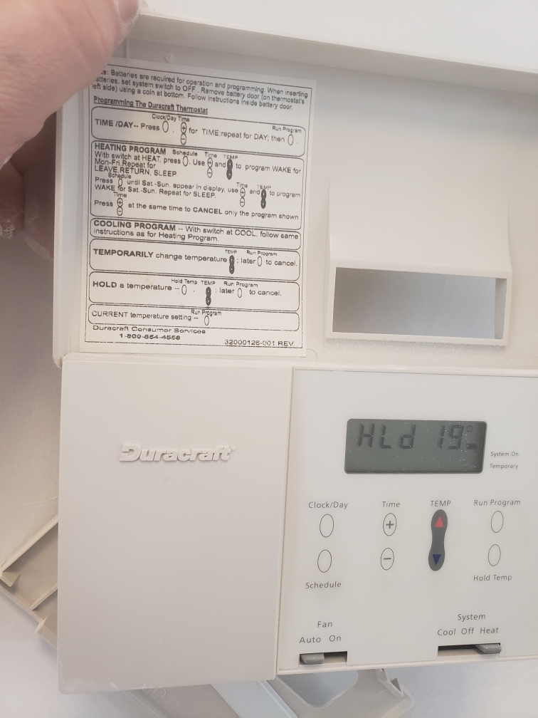 How do I get this thermostat out of Hold mode. I tried run program and