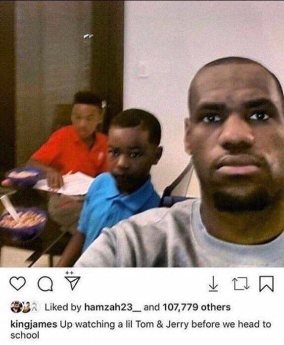 Up watching a lil Tom & Jerry before we head to school heat