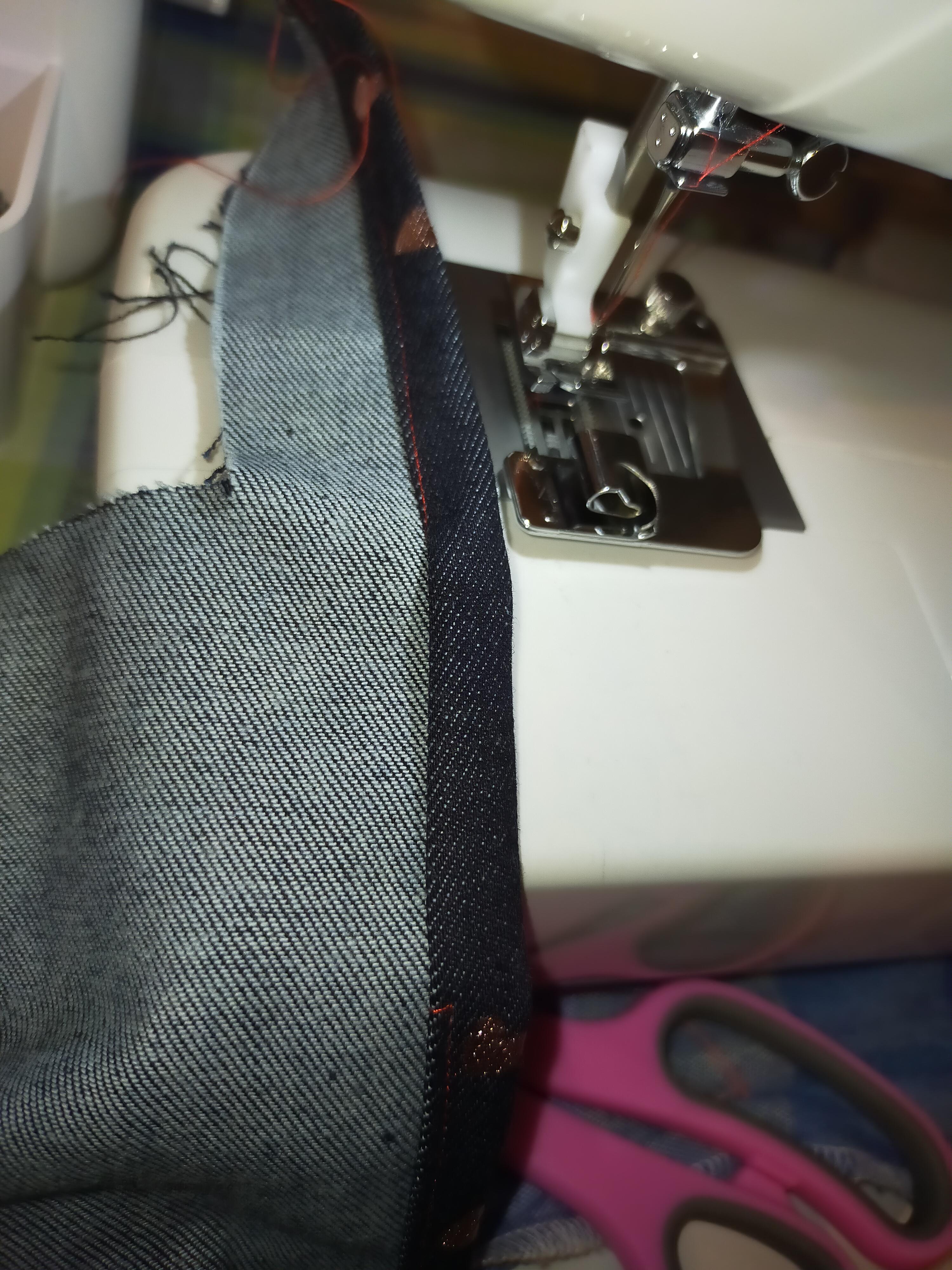 Practicing using a hemming foot and it started off strong but then this happened...any tips