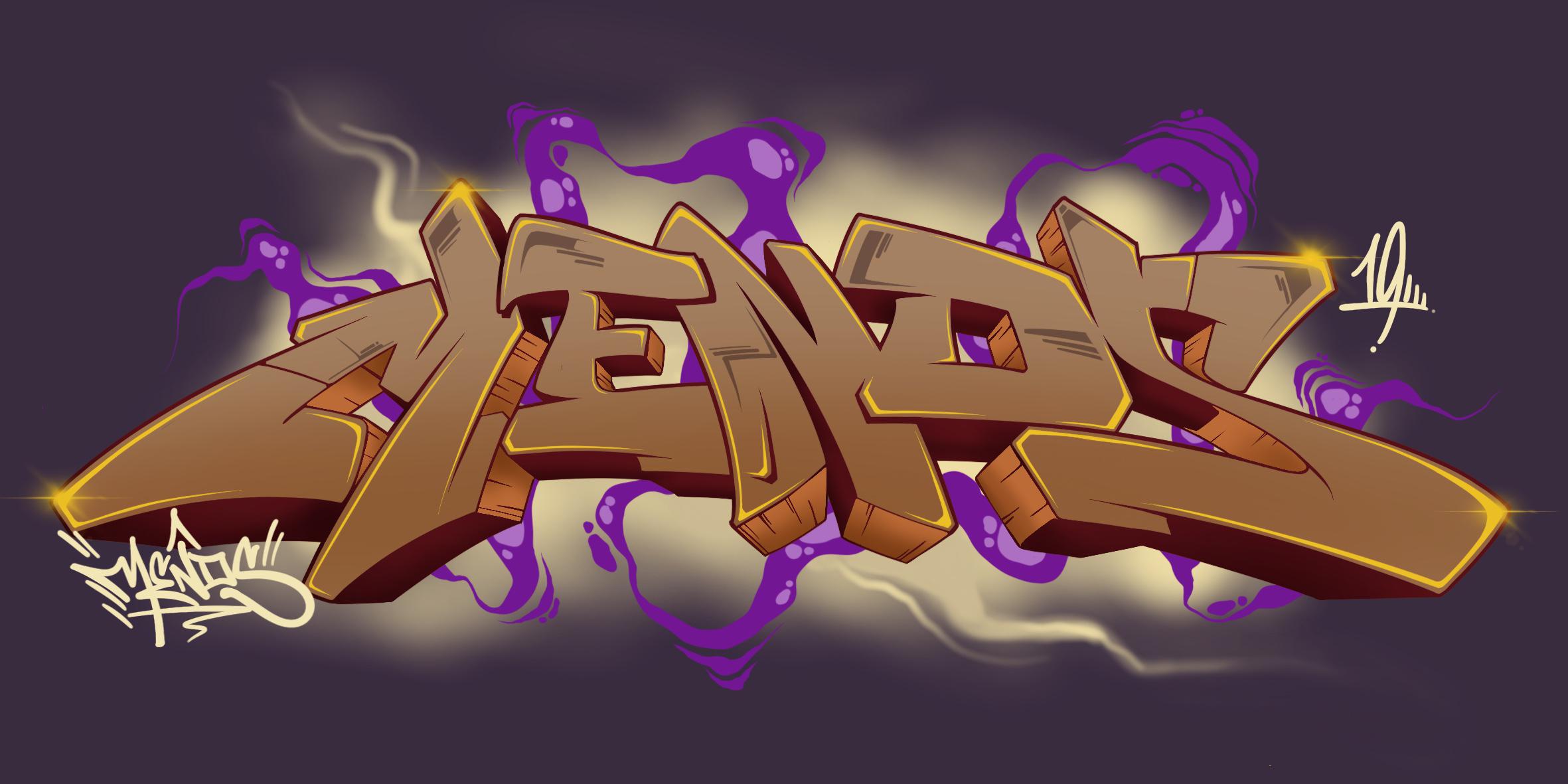 Digital Graffiti MENDS (Procreate) r/blackbookgraffiti